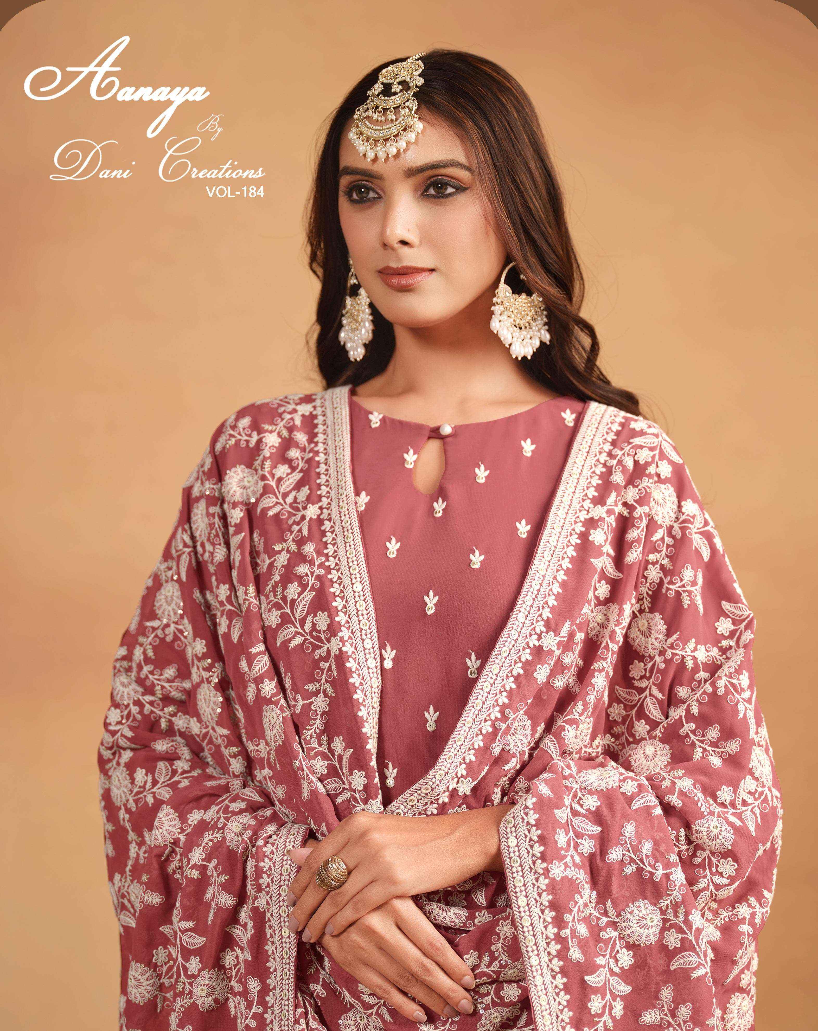 DANI CREATION AANAYA VOL 184 PARTY WEAR suits ( 4 PCS CATALOG )