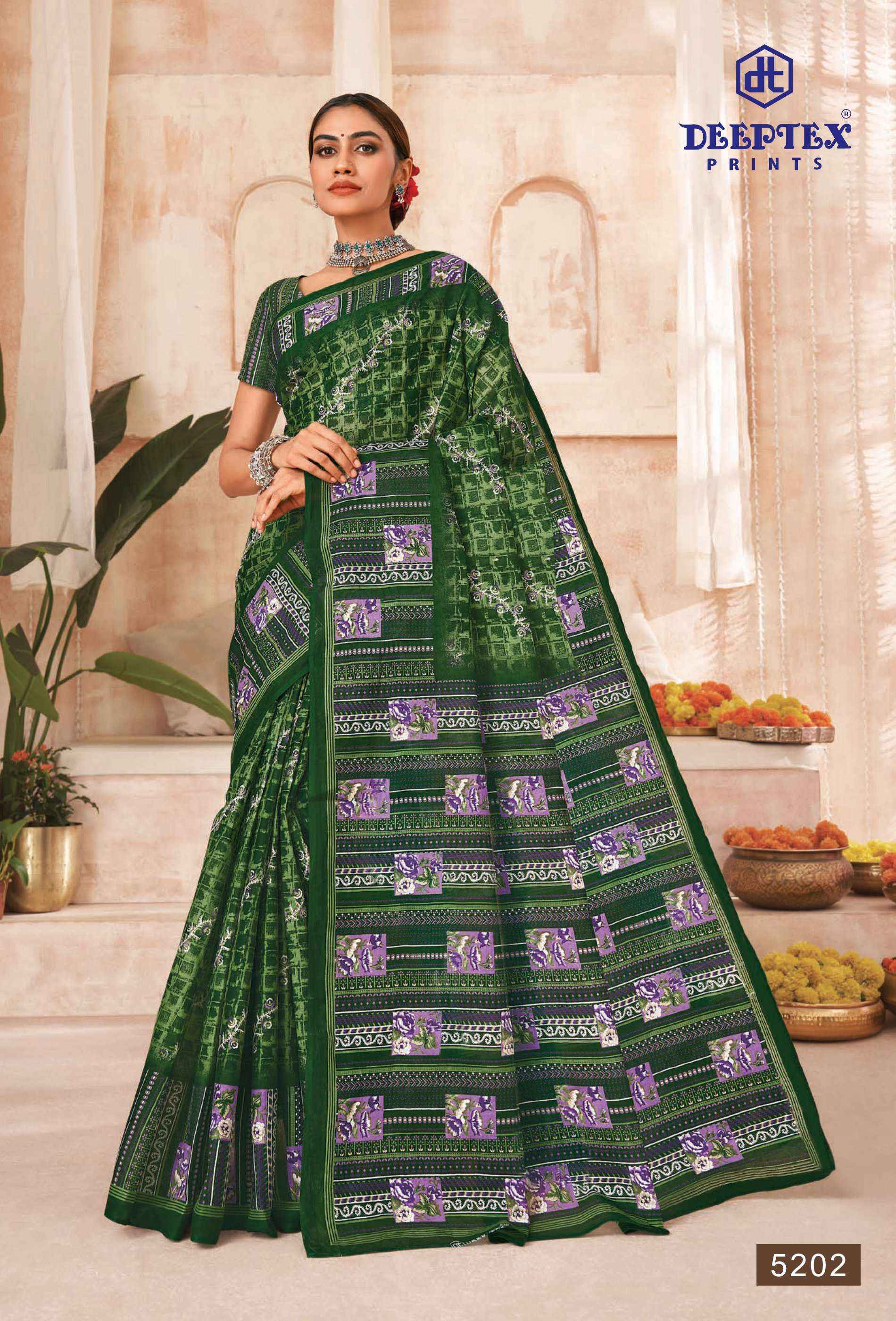 DEEPTEX PRINTS MOTHER INDIA VOL 41 PURE COTTON PRINTED SAREE ( 30 PCS CATALOG )