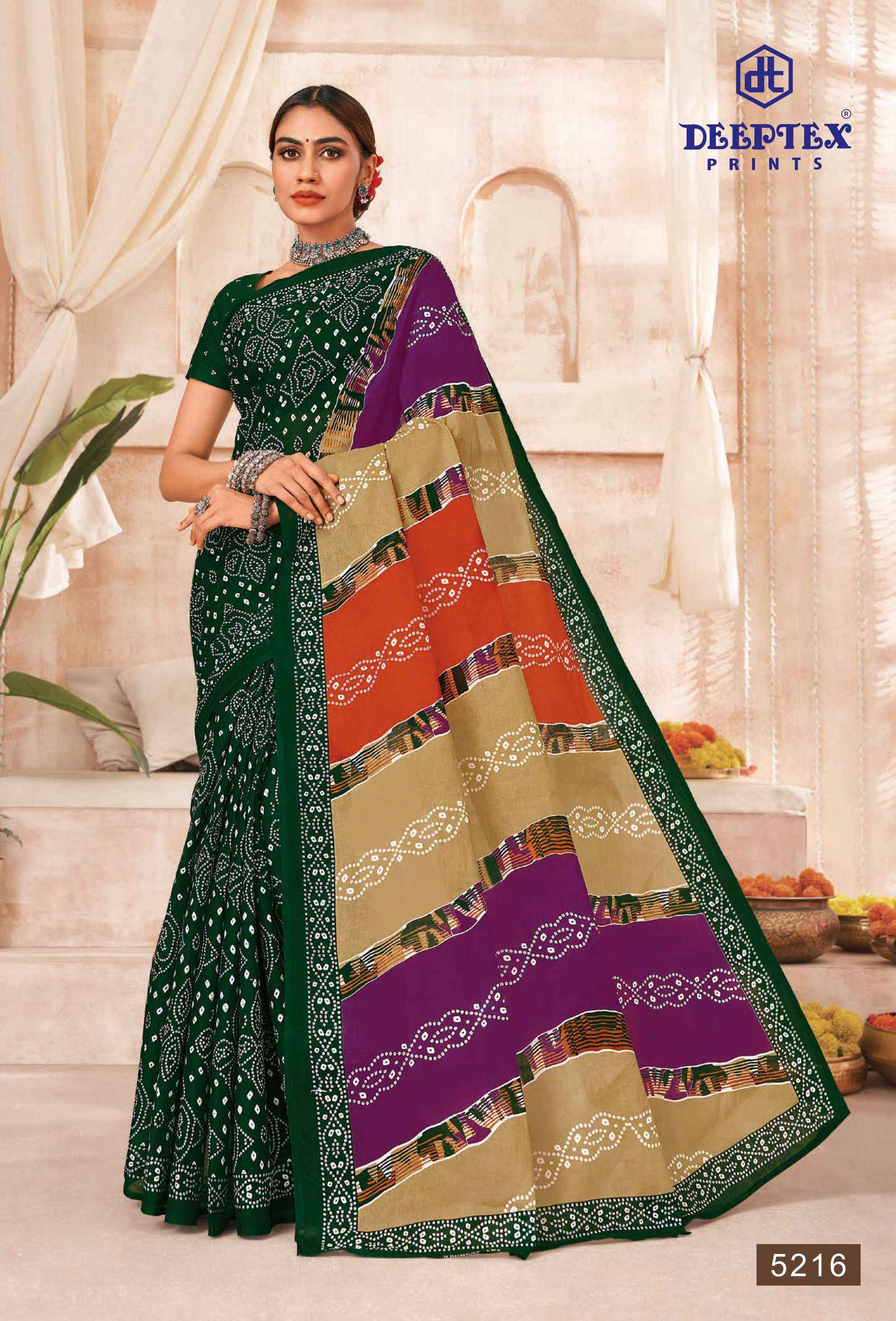 DEEPTEX PRINTS MOTHER INDIA VOL 41 PURE COTTON PRINTED SAREE ( 30 PCS CATALOG )