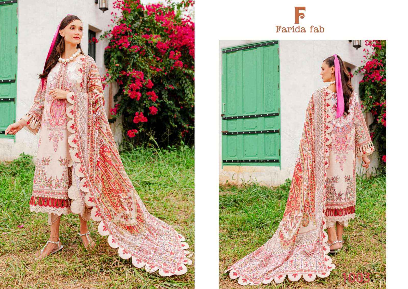 FARIDA FAB KARACHI PRINT VOL 1 COTTON PAKISTANI SUIT ( 6 PCS CATALOG )