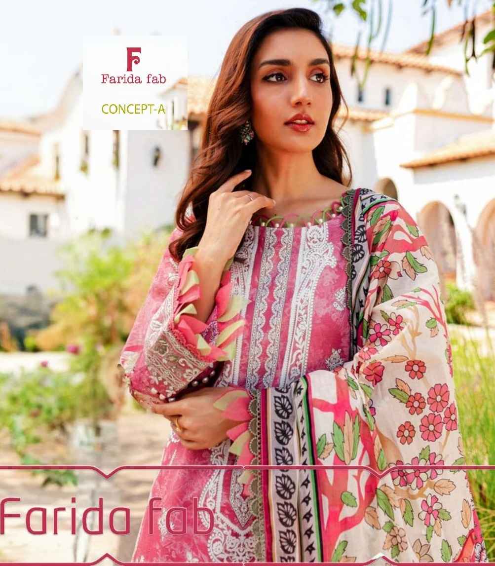 FARIDA FAB KARACHI PRINT VOL 1 COTTON PAKISTANI SUIT ( 6 PCS CATALOG )