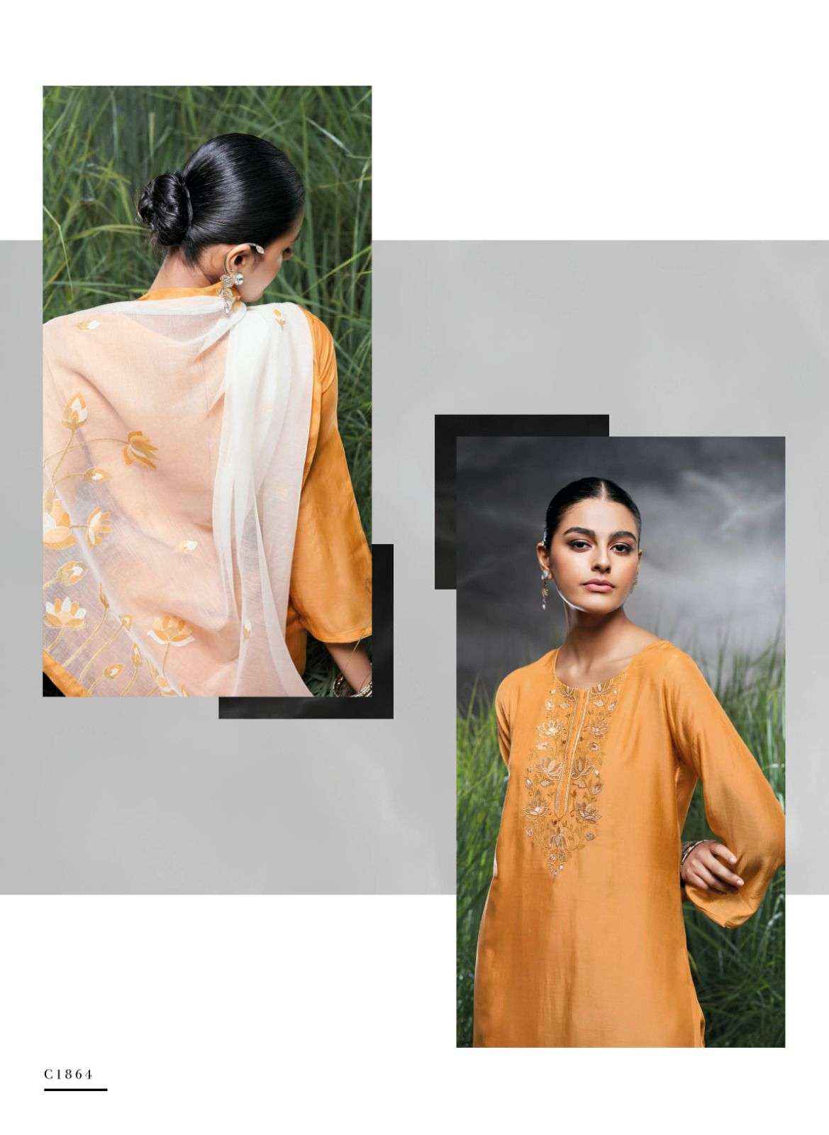 Ganga Vashti Designer Silk Ladies Dress Material Wholesale Price ( 6 Pcs Catalog )