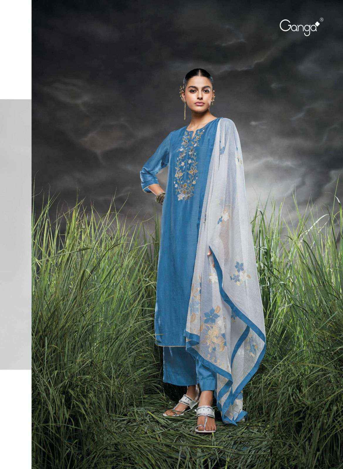 Ganga Vashti Designer Silk Ladies Dress Material Wholesale Price ( 6 Pcs Catalog )