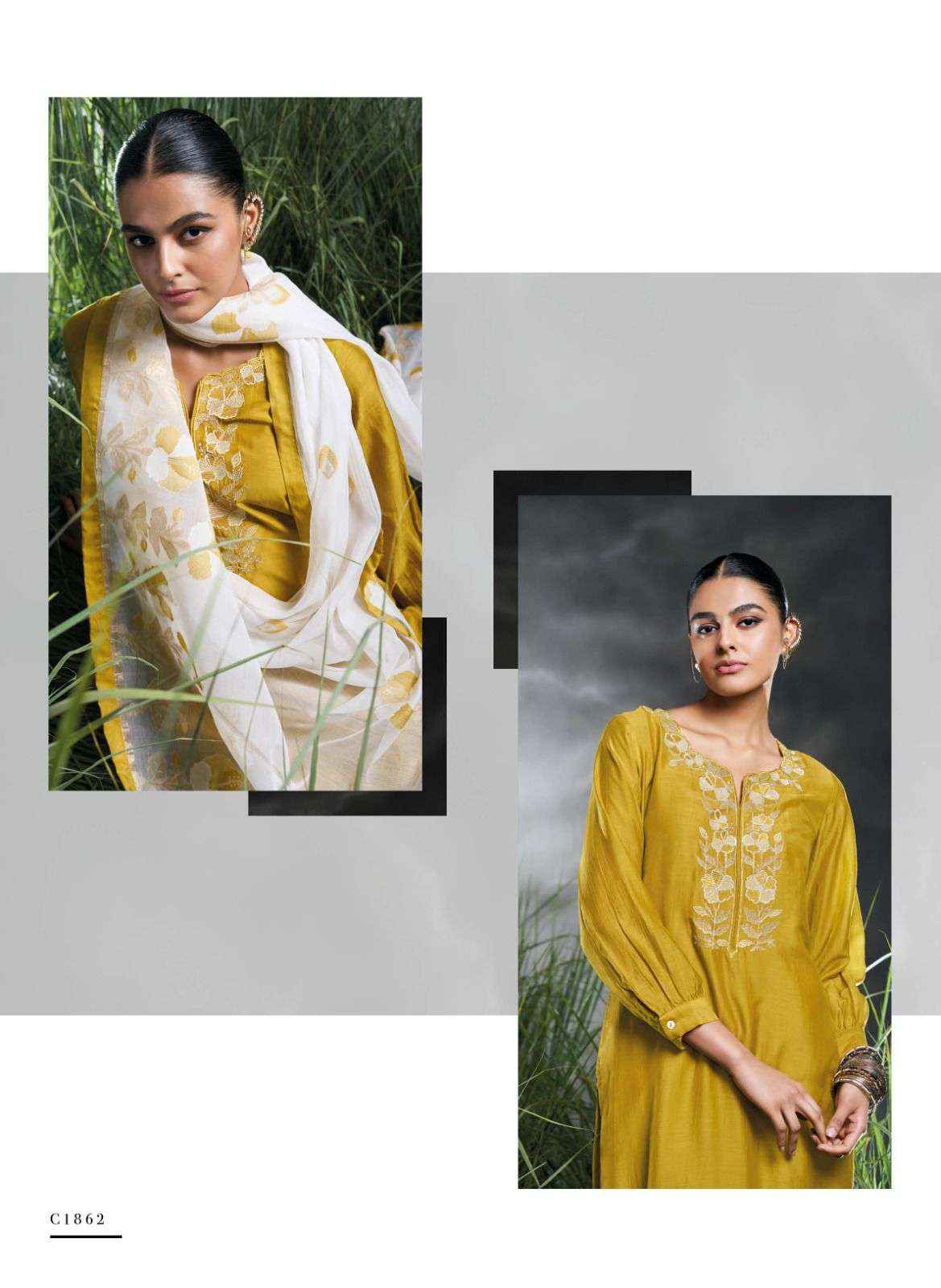 Ganga Vashti Designer Silk Ladies Dress Material Wholesale Price ( 6 Pcs Catalog )