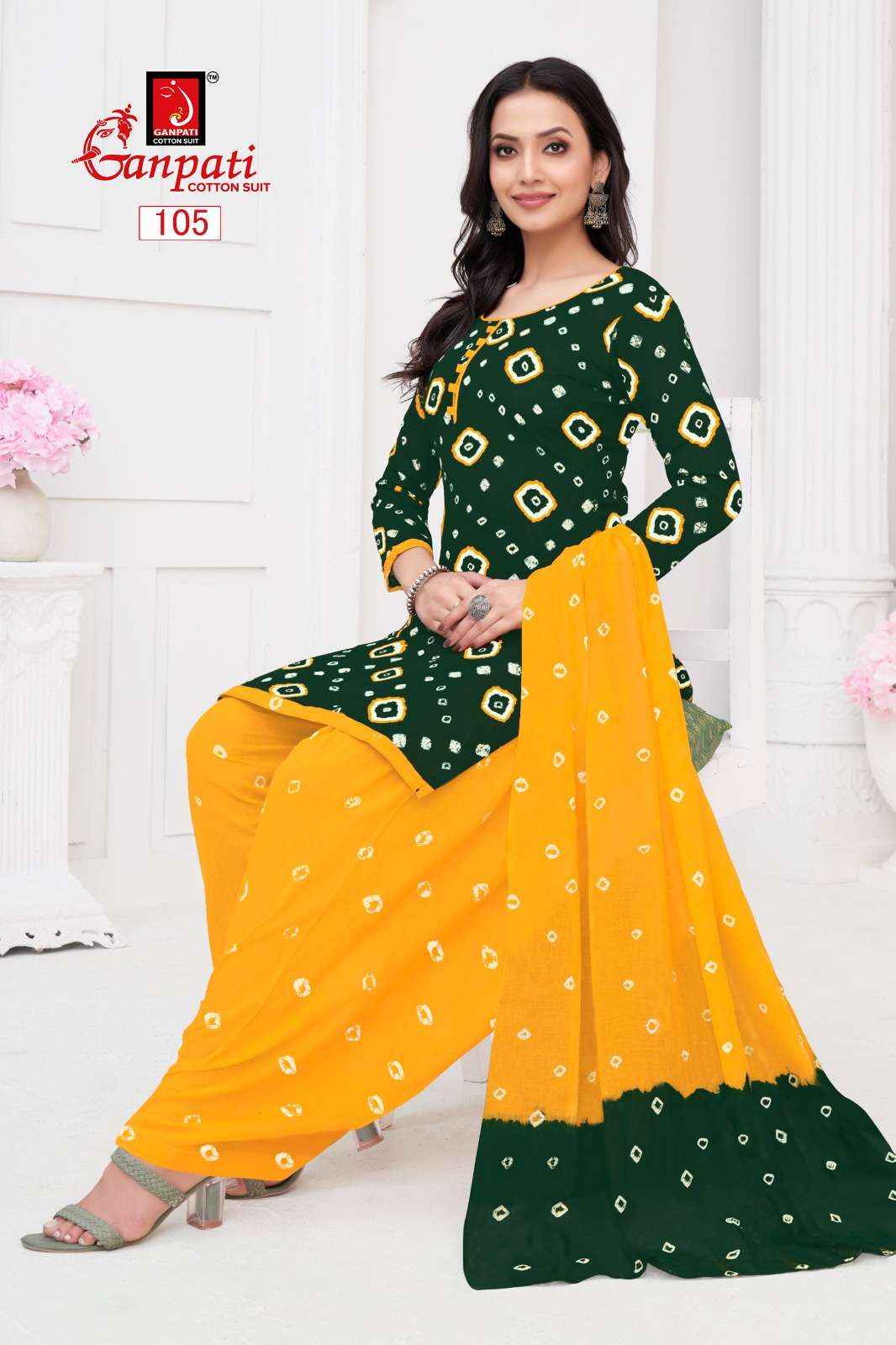 GANPATI BANDHANI VOL 1 COTTON PRINT SALWAR SUIT ( 6 PCS CATALOG )