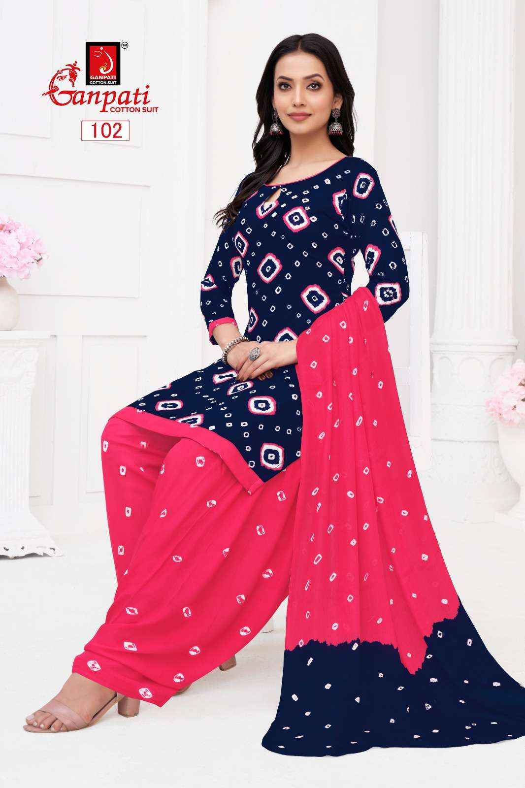 GANPATI BANDHANI VOL 1 COTTON PRINT SALWAR SUIT ( 6 PCS CATALOG )