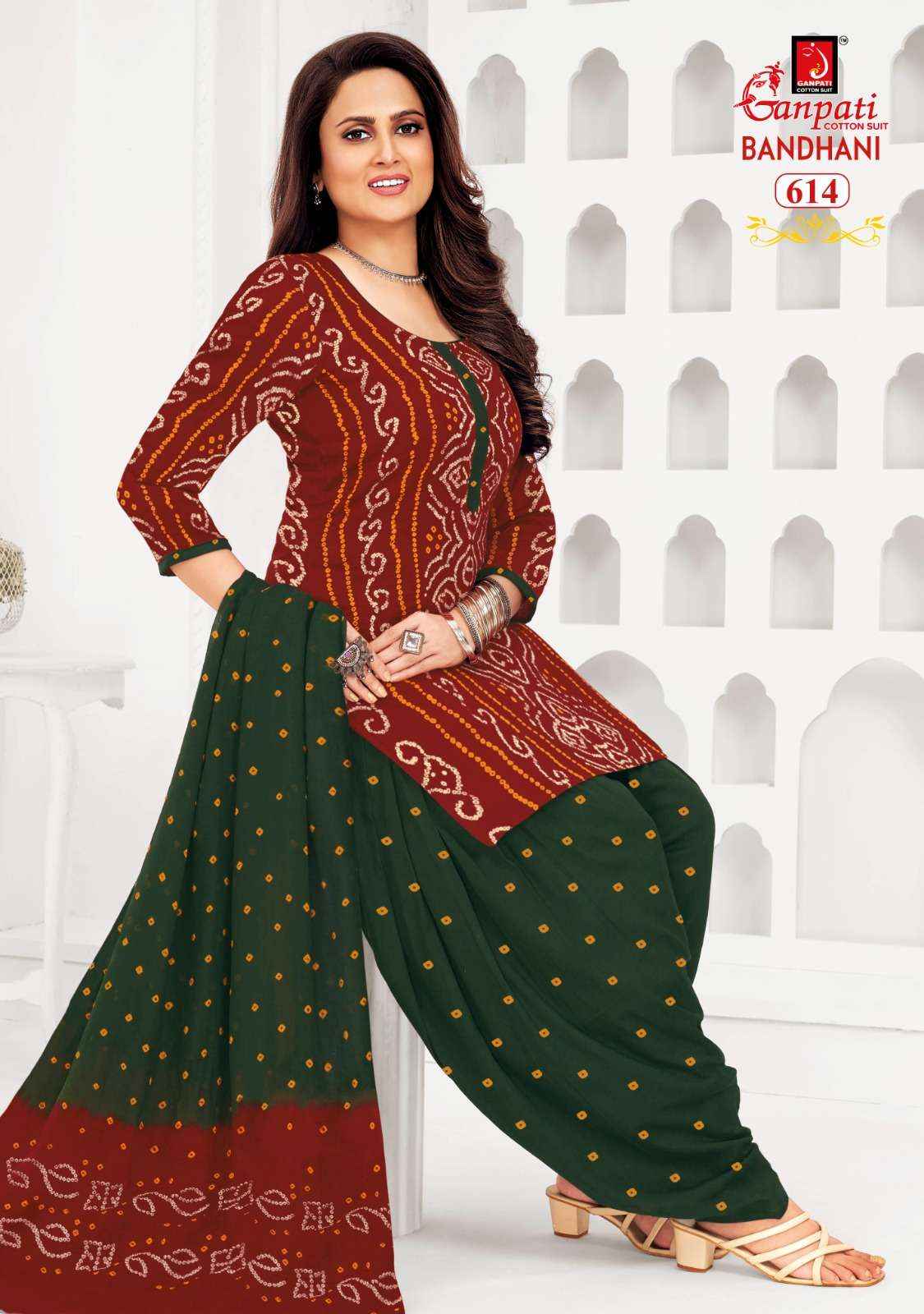 GANPATI BANDHANI VOL 15 COTTON PRINTED SALWAR SUITs ( 15 pcs catalog )