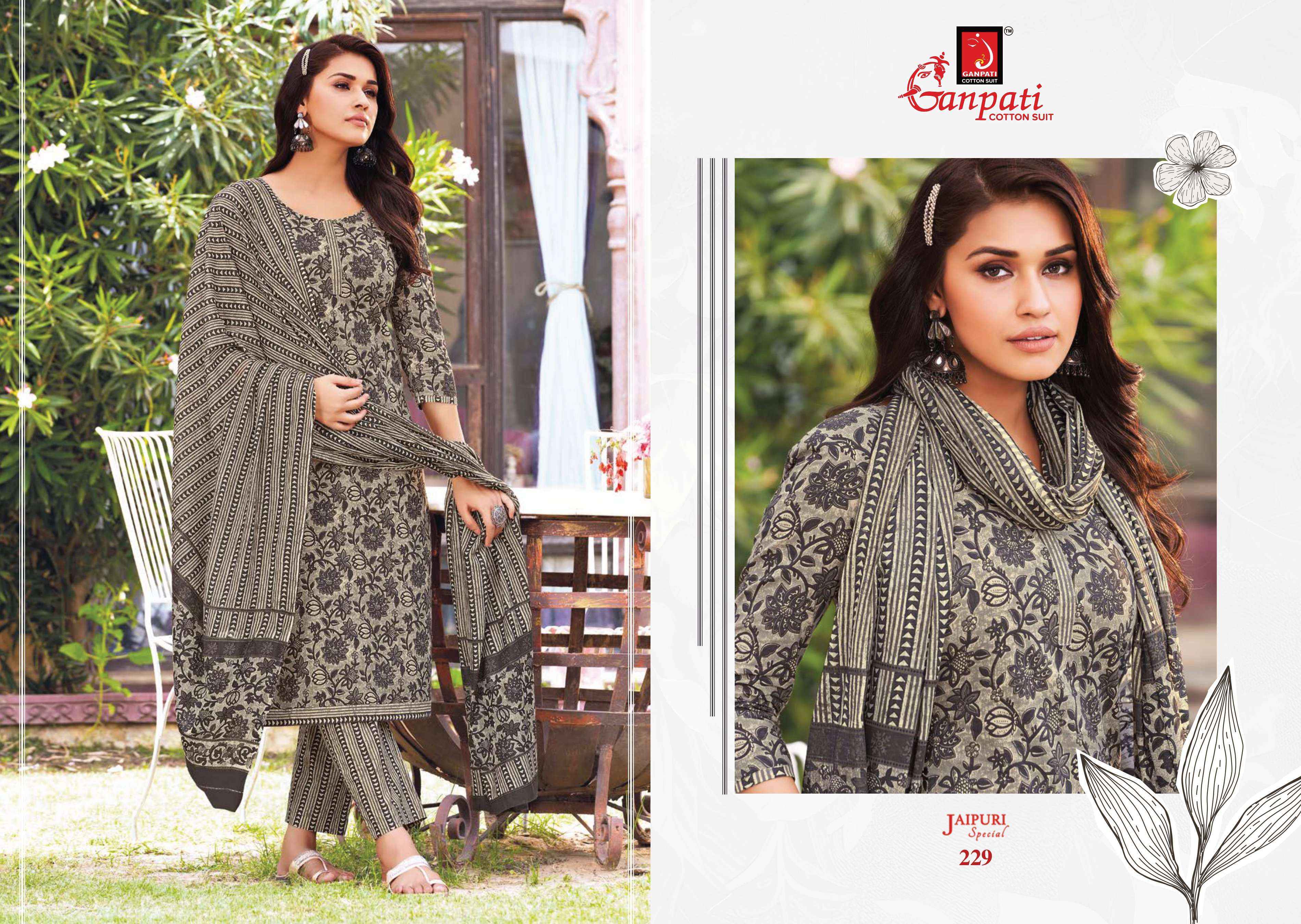 Ganpati Cotton Jaipuri Special Vol 9 Pure Cotton Suits ( 15 Pcs Catalog )