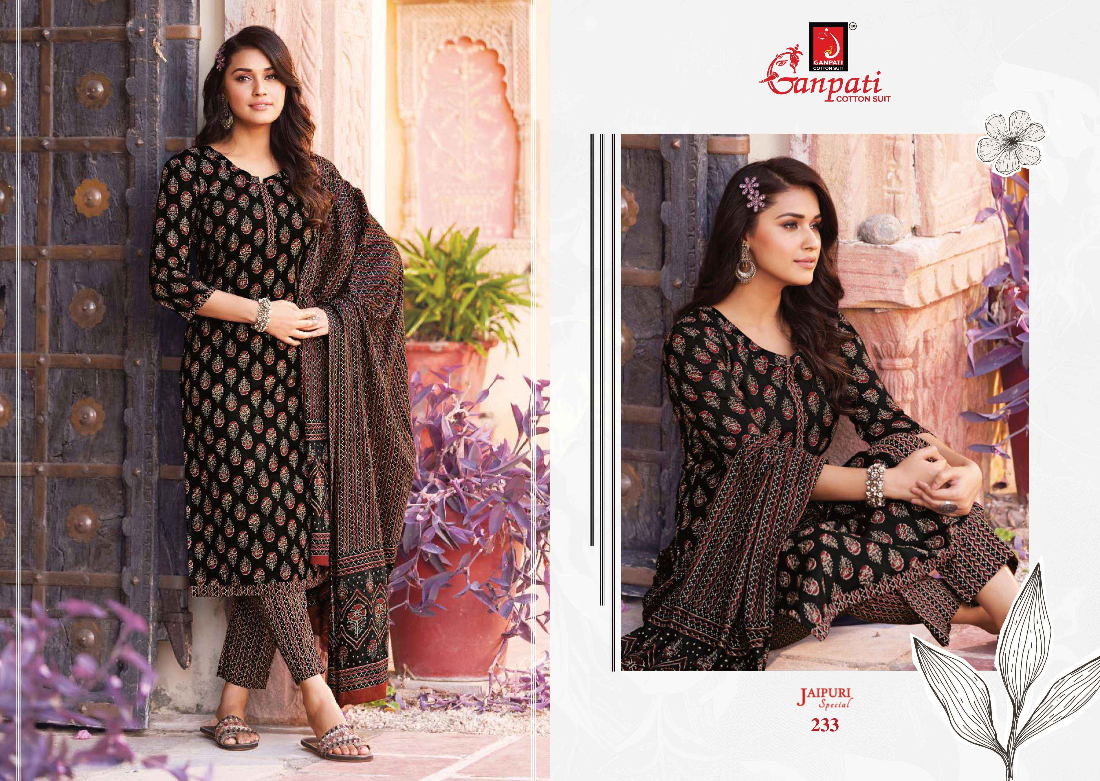 Ganpati Cotton Jaipuri Special Vol 9 Pure Cotton Suits ( 15 Pcs Catalog )