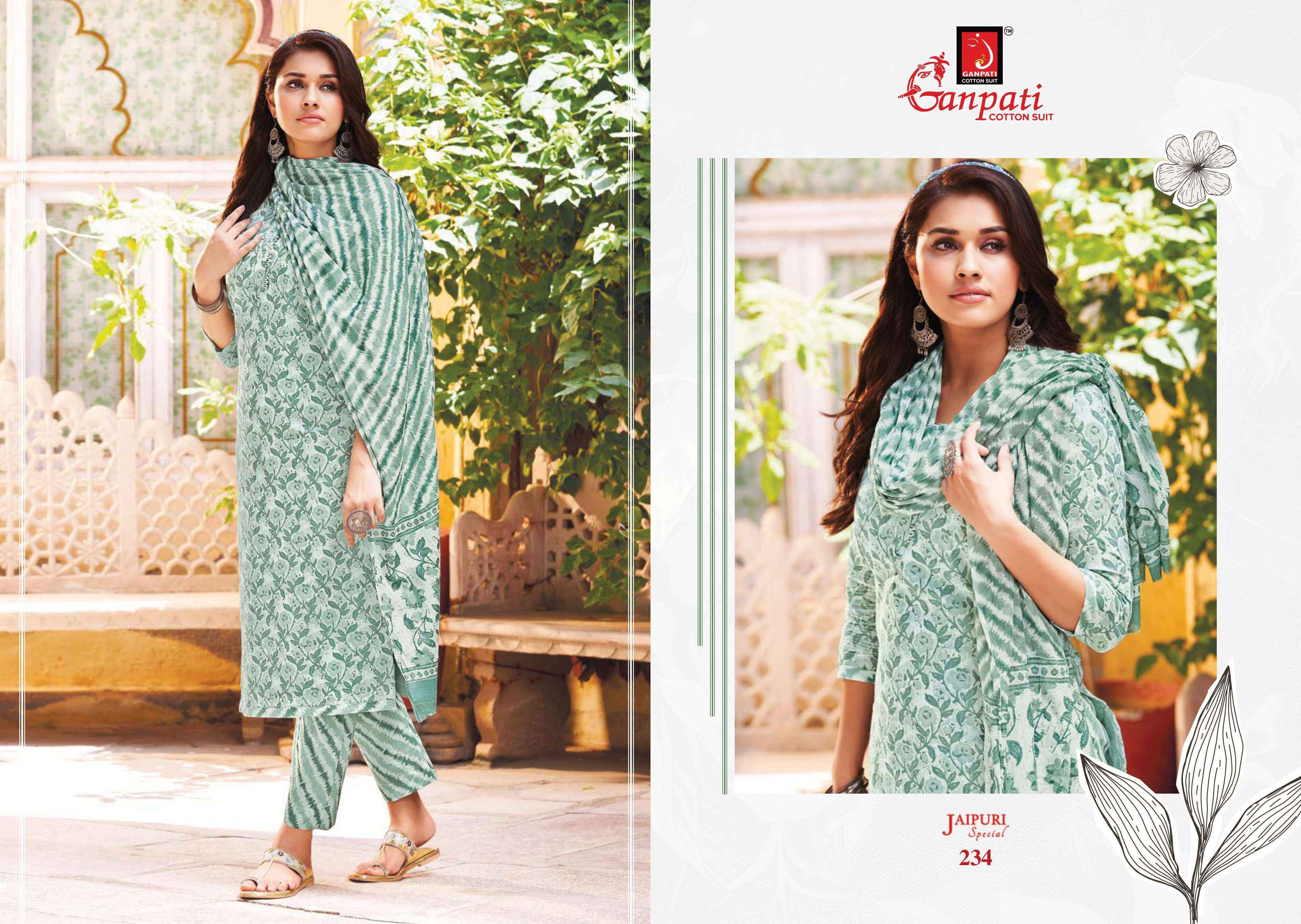 Ganpati Cotton Jaipuri Special Vol 9 Pure Cotton Suits ( 15 Pcs Catalog )