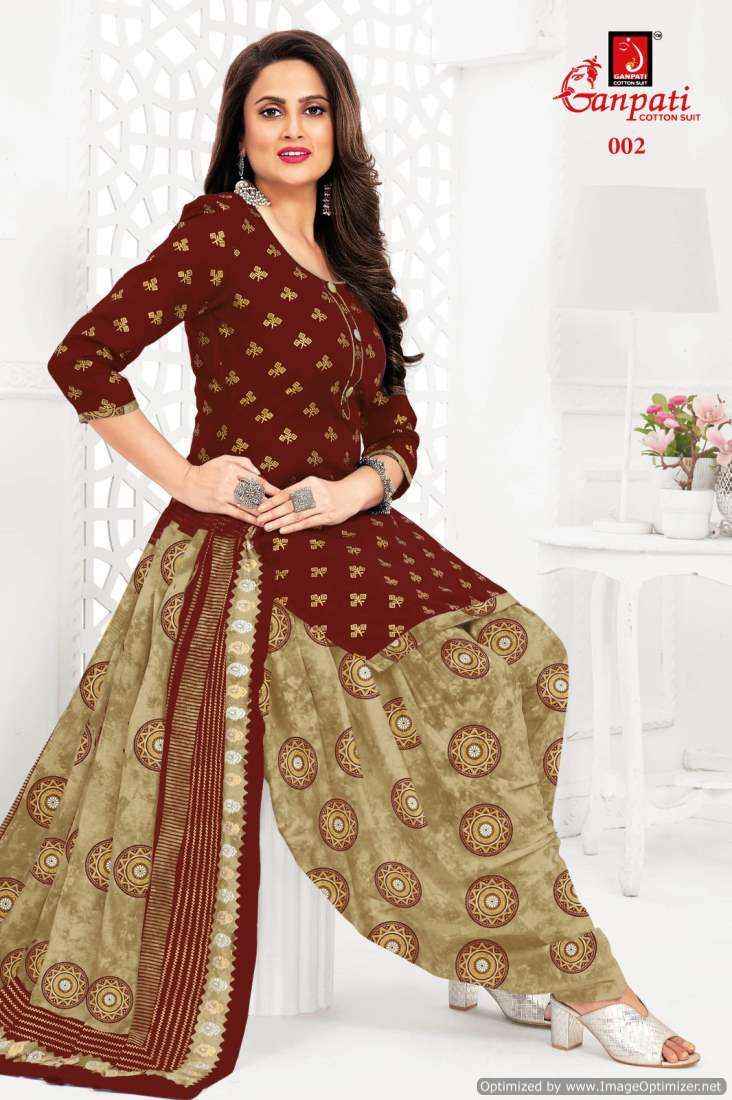 Ganpati The Dye Gold Vol 1 Pure Cotton Printed Suits ( 6 Pcs Catalog )