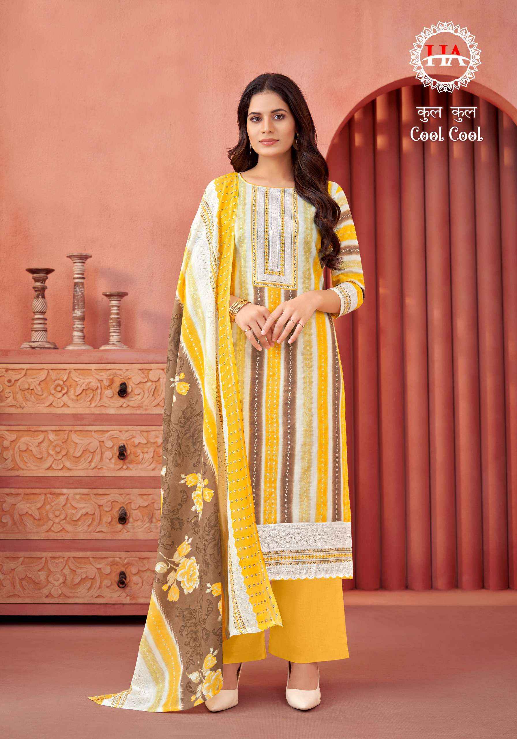 HARSHIT FASHION HUB COOL COOL COTTON FANCY PRINT SALWAR SUIT ( 8 PCS CATALOG )