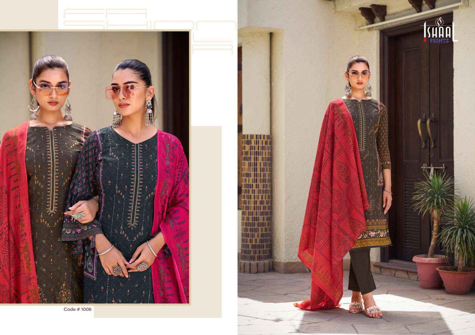 Ishaal Embroidered Vol 9 Cotton Pakistani Suits Wholesale ( 10 Pcs Catalog )