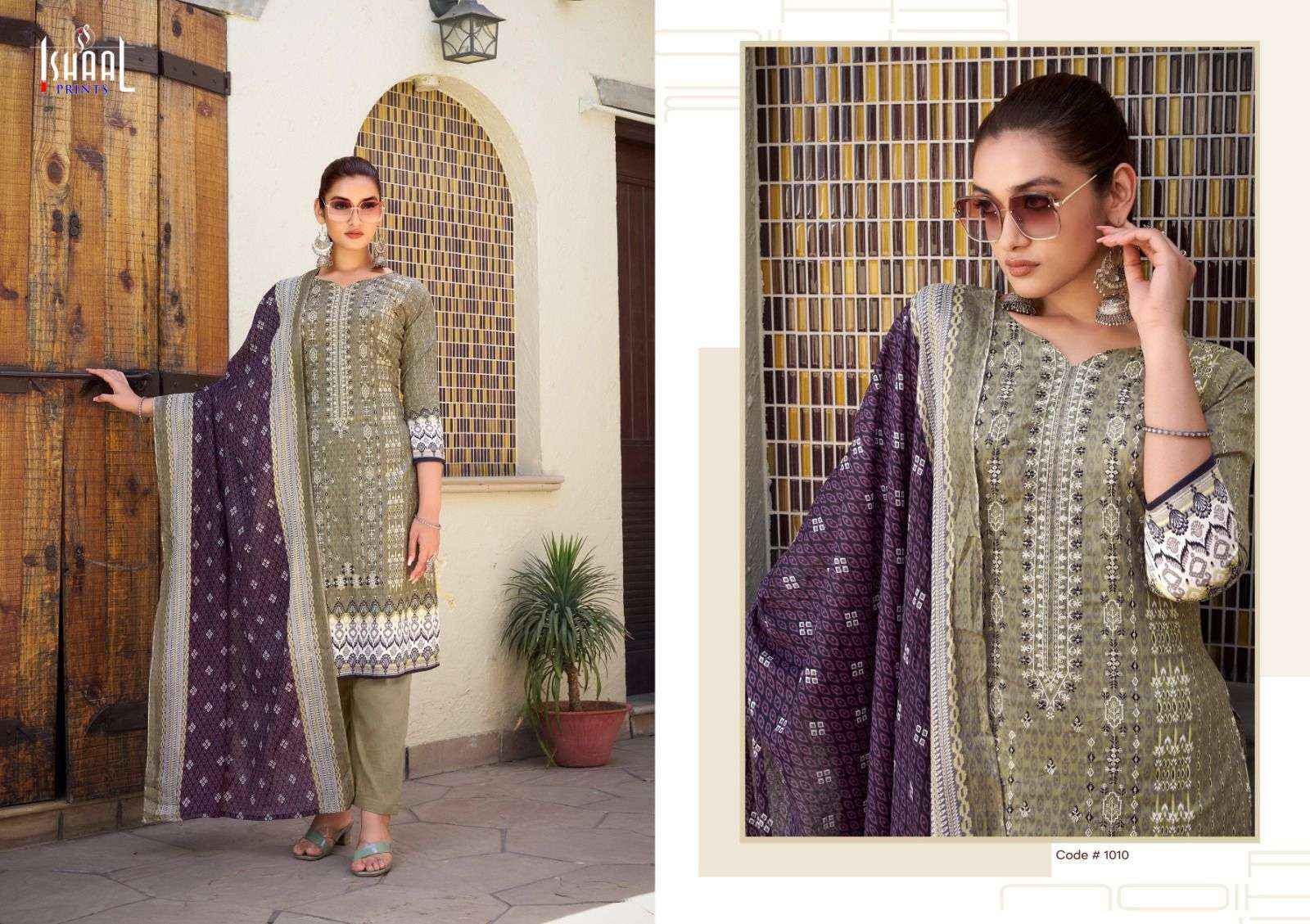 Ishaal Embroidered Vol 9 Cotton Pakistani Suits Wholesale ( 10 Pcs Catalog )