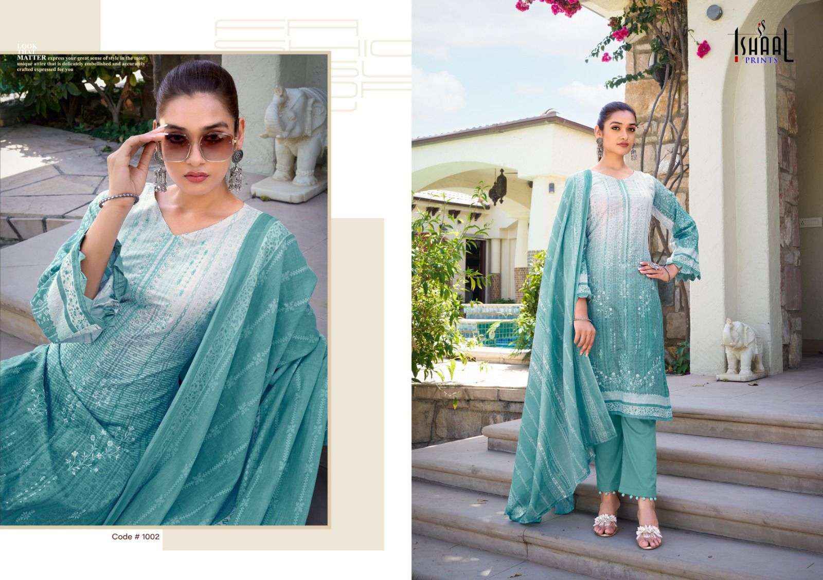 Ishaal Embroidered Vol 9 Cotton Pakistani Suits Wholesale ( 10 Pcs Catalog )