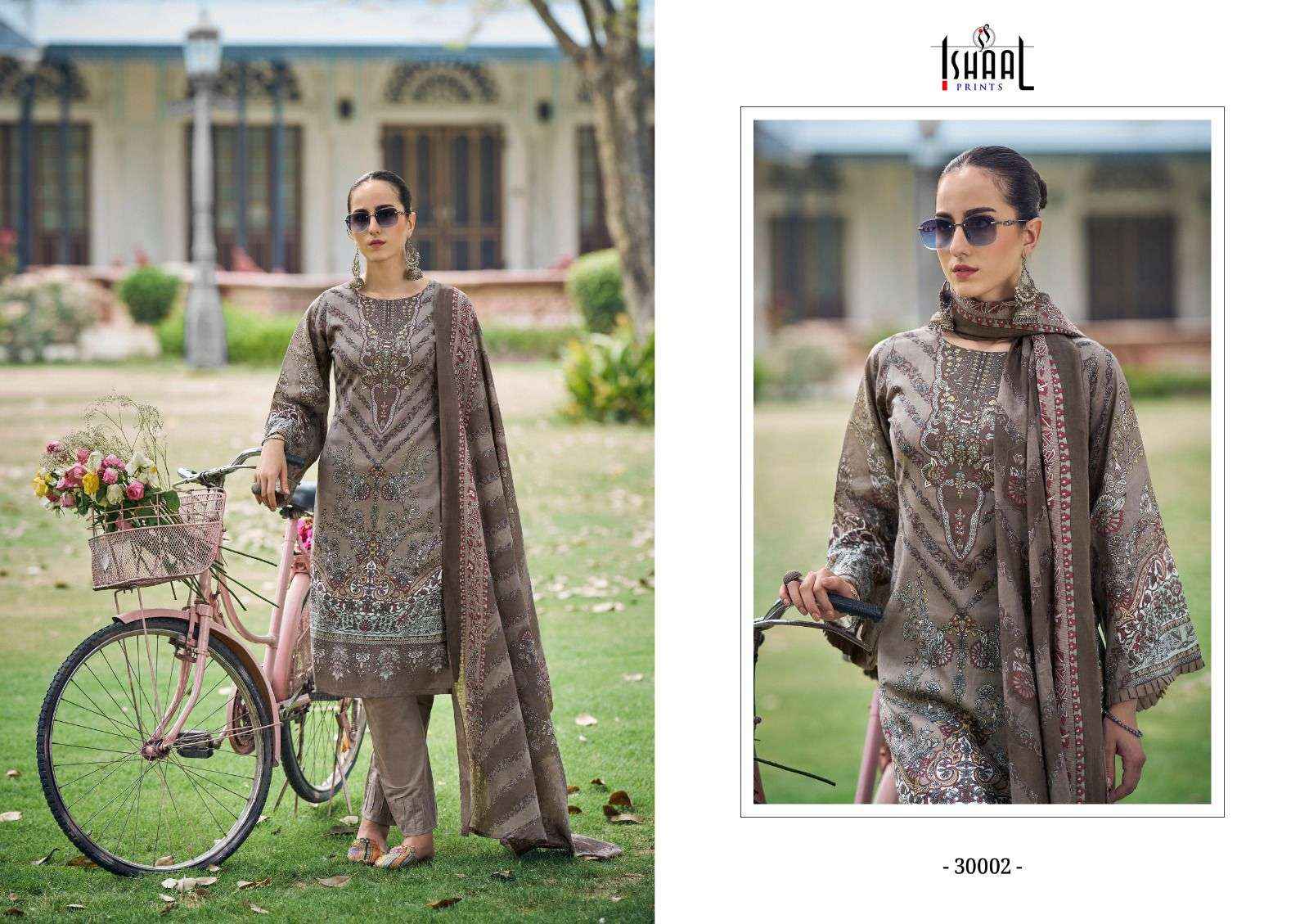 ISHAAL PRINTS GULMOHAR VOL 30 LAWN DRESS MATERIAL ( 10 PCS CATALOG )