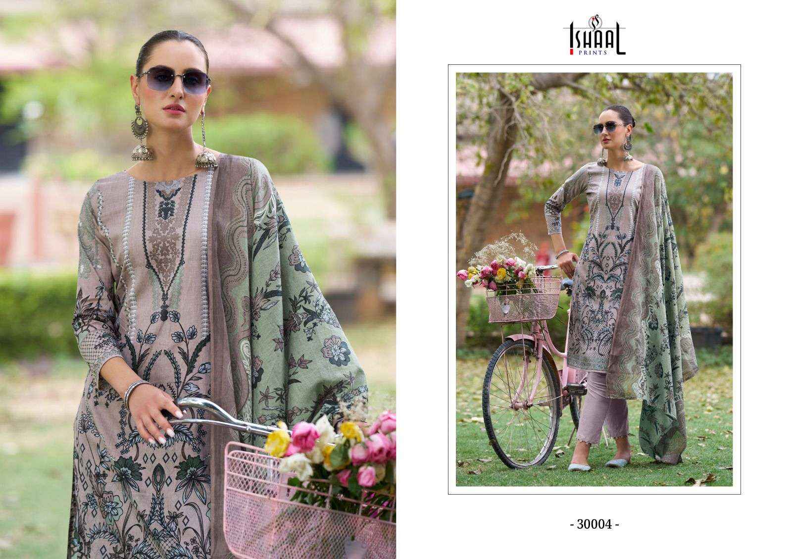 ISHAAL PRINTS GULMOHAR VOL 30 LAWN DRESS MATERIAL ( 10 PCS CATALOG )