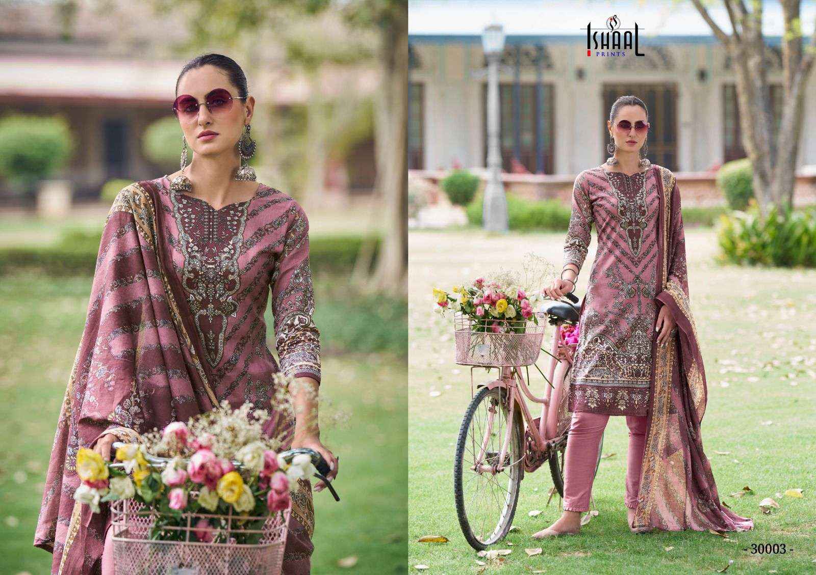 ISHAAL PRINTS GULMOHAR VOL 30 LAWN DRESS MATERIAL ( 10 PCS CATALOG )