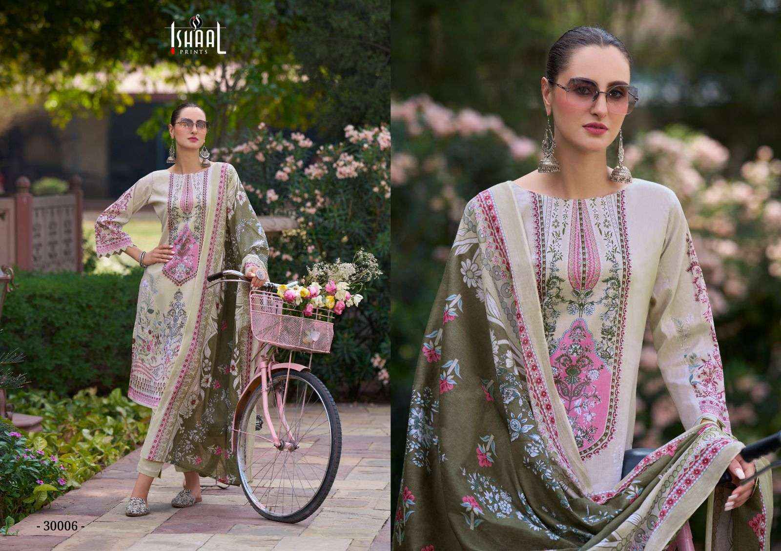 ISHAAL PRINTS GULMOHAR VOL 30 LAWN DRESS MATERIAL ( 10 PCS CATALOG )