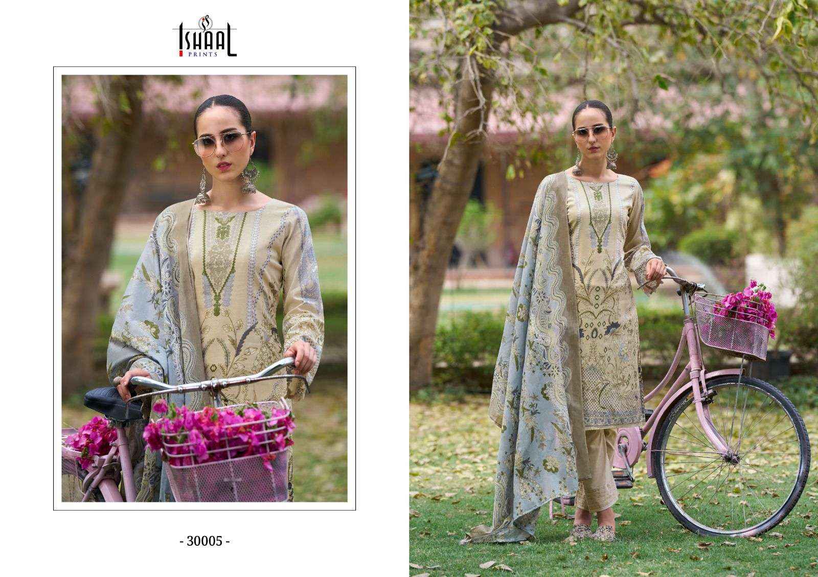 ISHAAL PRINTS GULMOHAR VOL 30 LAWN DRESS MATERIAL ( 10 PCS CATALOG )