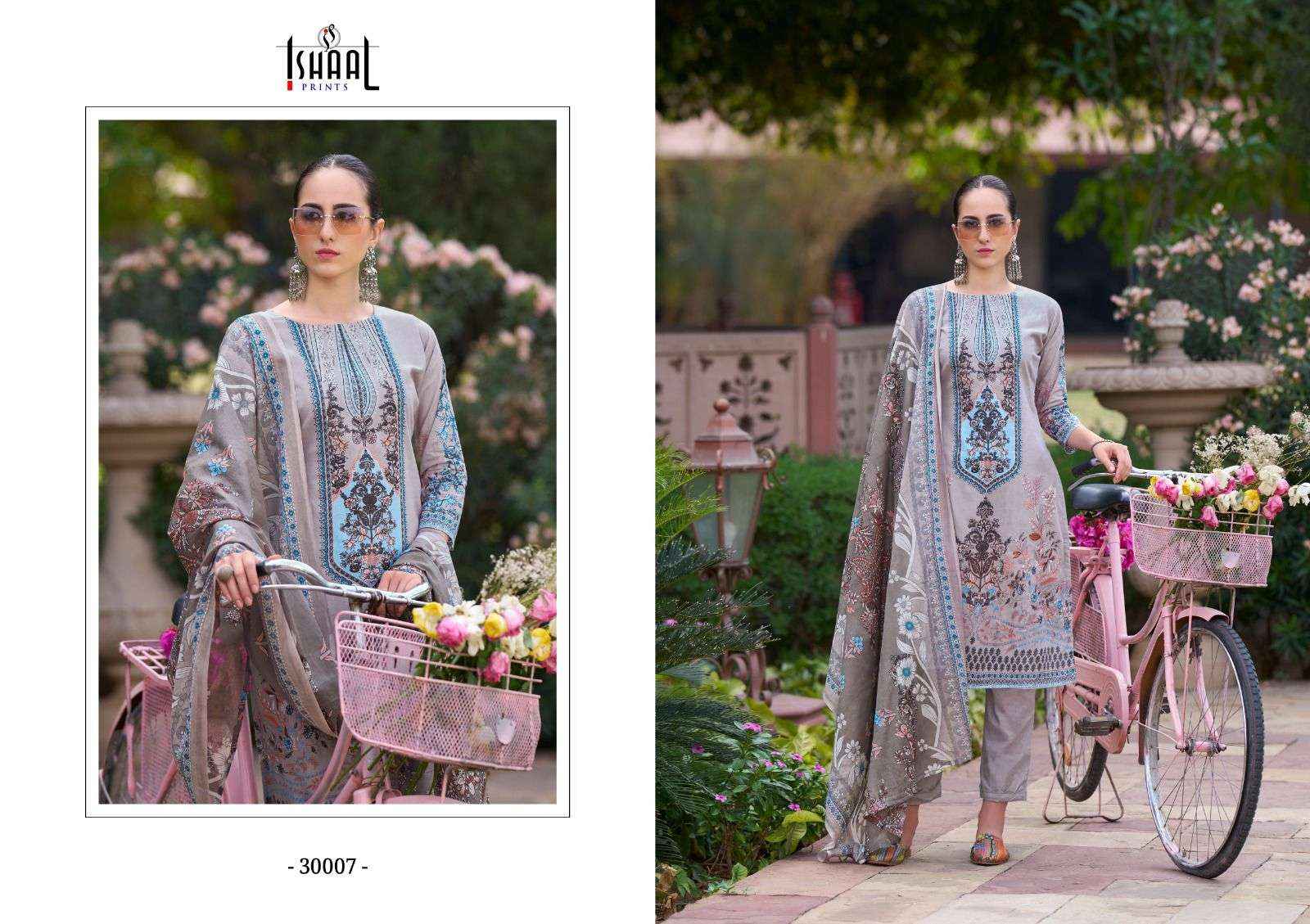 ISHAAL PRINTS GULMOHAR VOL 30 LAWN DRESS MATERIAL ( 10 PCS CATALOG )