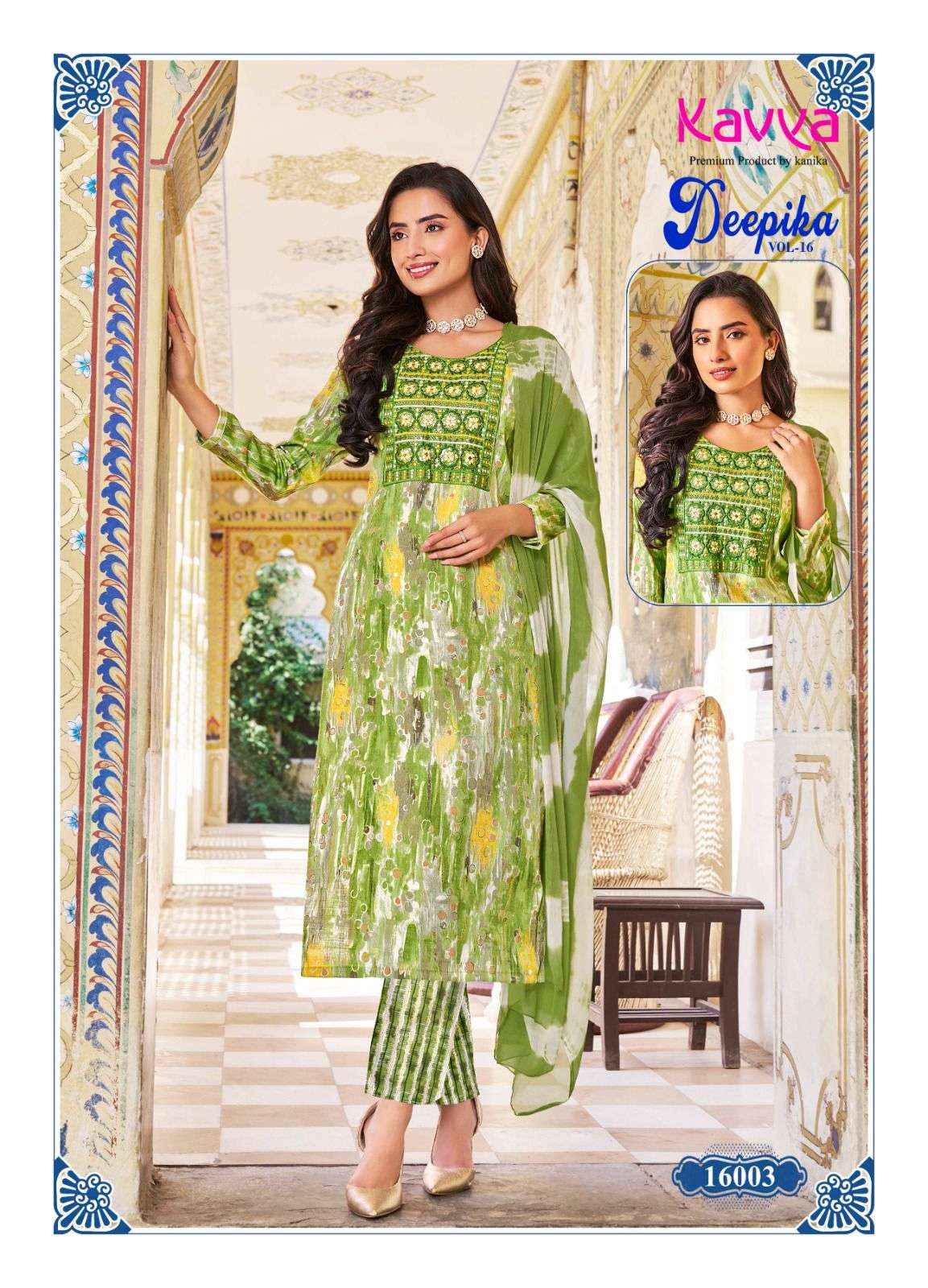 KAVYA DEEPIKA VOL-16 LADIES KURTI SURAT WHOLESALE ( 10 PCS CATALOG )