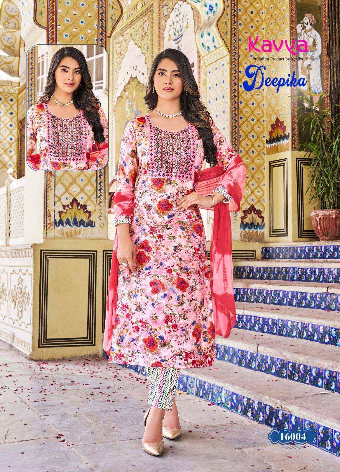 KAVYA DEEPIKA VOL-16 LADIES KURTI SURAT WHOLESALE ( 10 PCS CATALOG )