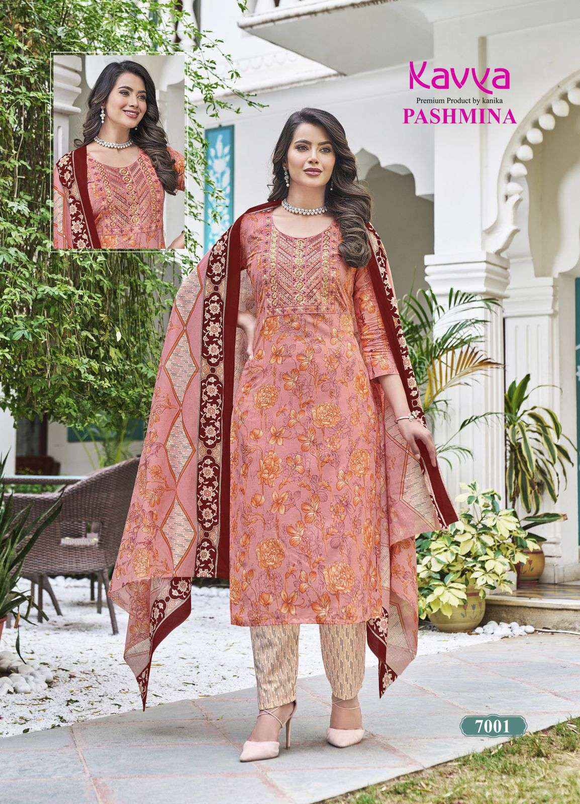 KAVYA PASHMINA VOL 7 COTTON PRINT KURTI COMBO SET ( 10 PCS CATALOG )