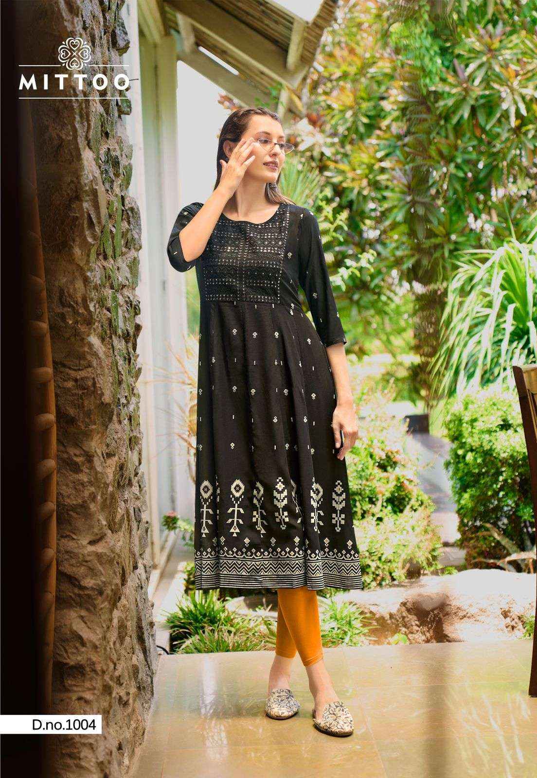 Mittoo Alisha Exclusive Flair Long Gown Kurti New Designs ( 4 Pcs Catalog )