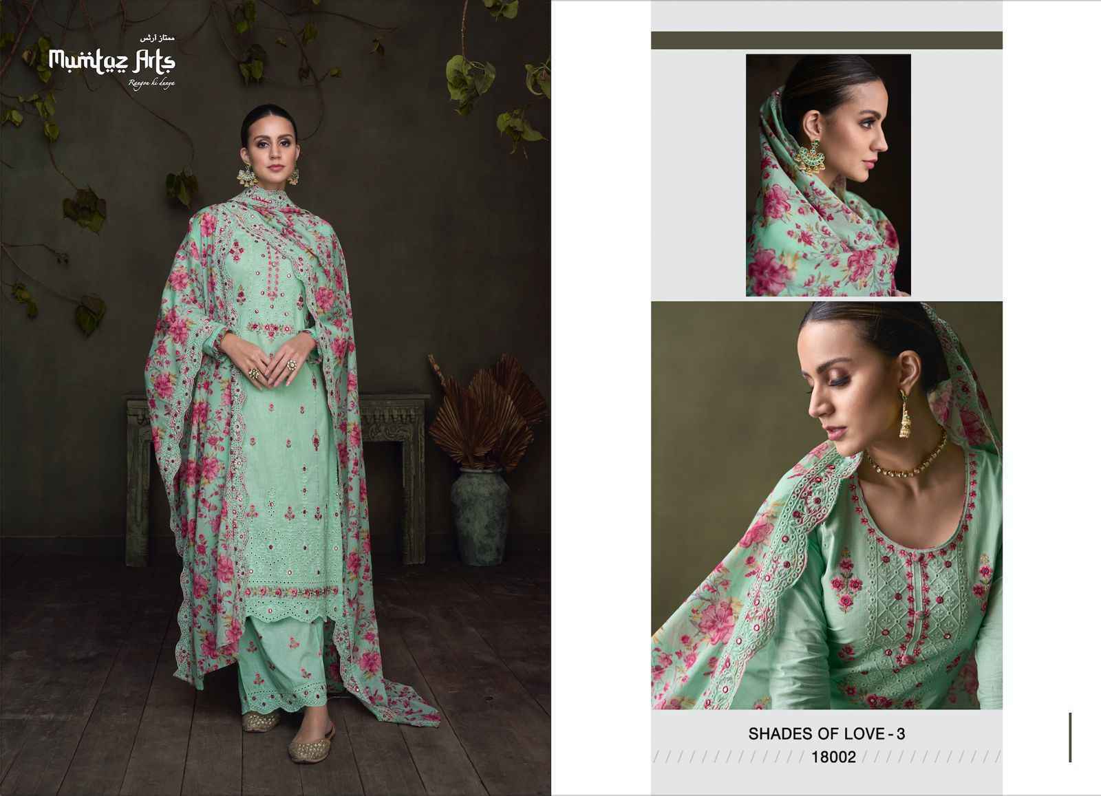 MUMTAZ ARTS LUCKNOWI DESIGNER SUITS ( 3 PCS CATALOG )