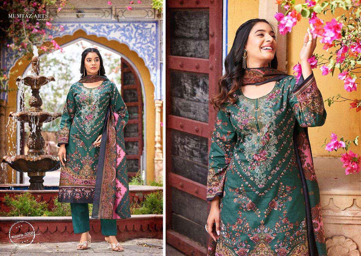 MUMTAZ ARTS MUSAFIR VOL 5 LAWN COTTON DESIGNER SUIT ( 8 PCS CATALOG )