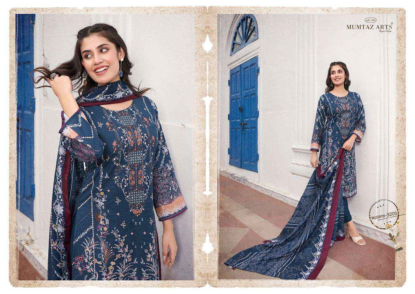 MUMTAZ ARTS MUSAFIR VOL 5 LAWN COTTON DESIGNER SUIT ( 8 PCS CATALOG )