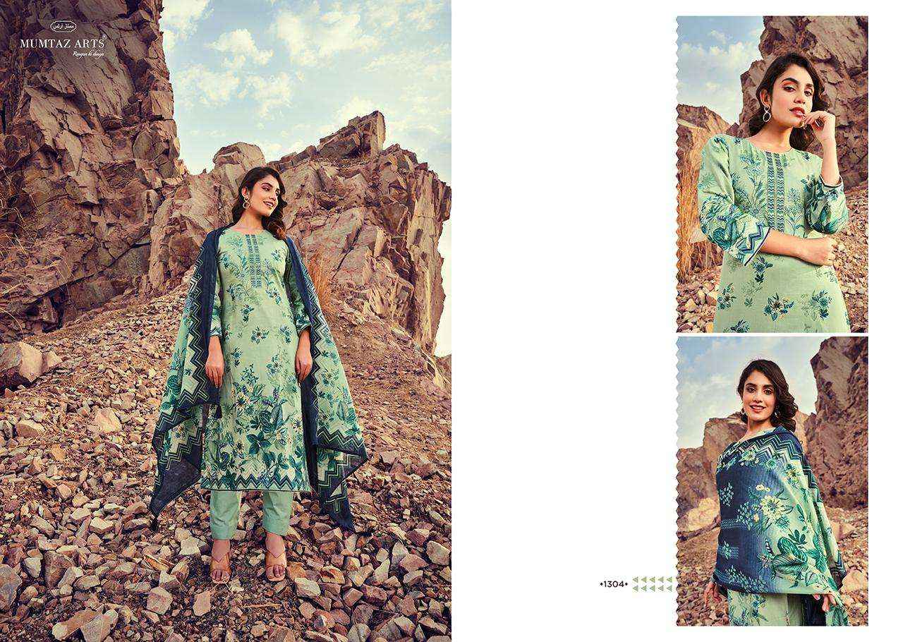 MUMTAZ ARTS SUMMER TOGETHER JAM SATIN SUITS ( 5 PCS CATALOG )