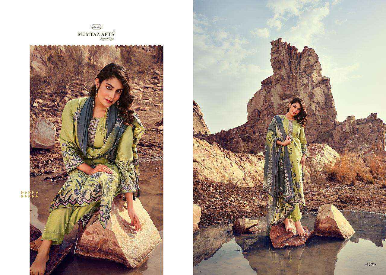 MUMTAZ ARTS SUMMER TOGETHER JAM SATIN SUITS ( 5 PCS CATALOG )