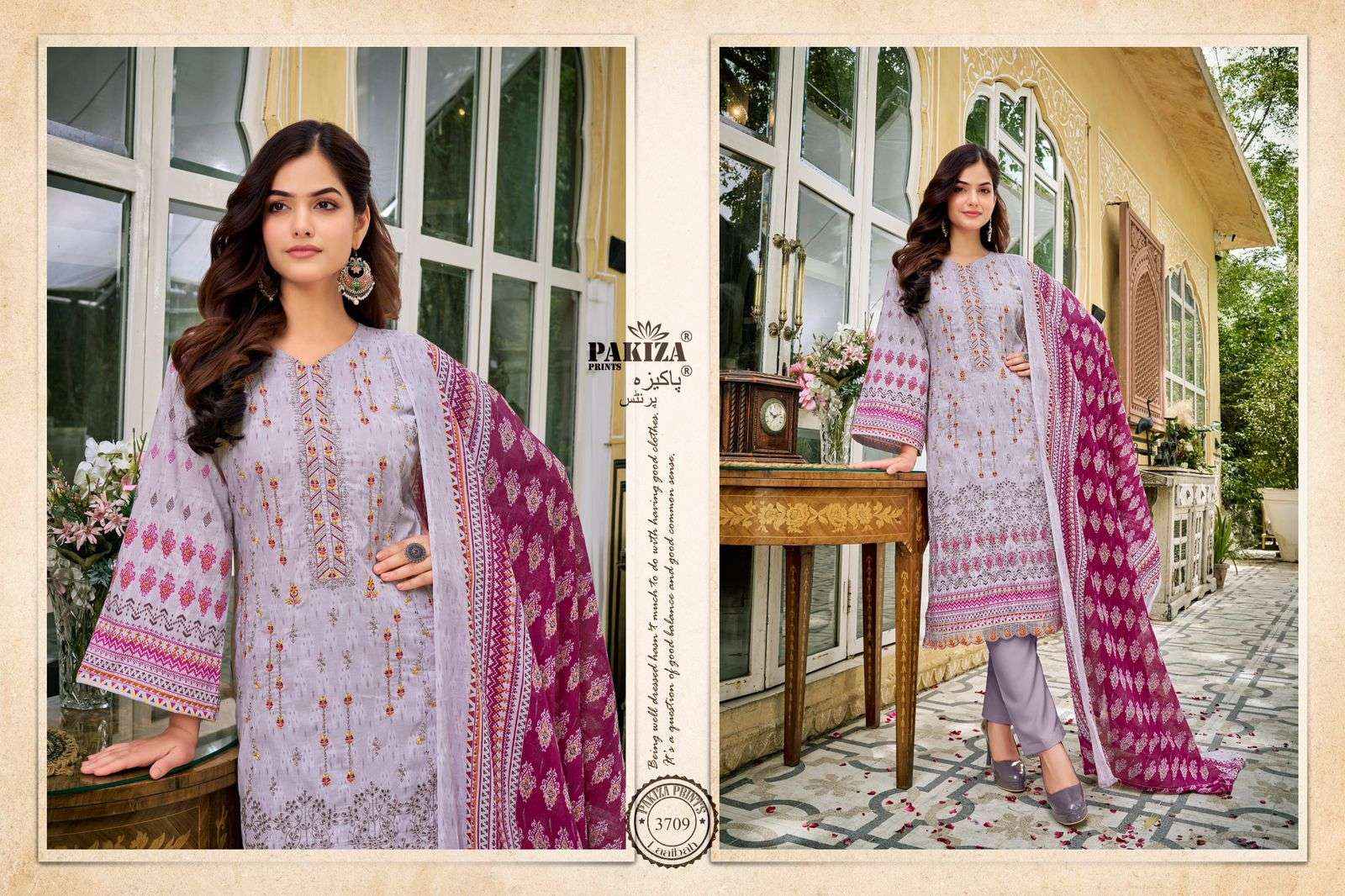 PAKIZA PRINTS LAAIBAH VOL 37 LAWN COTTON KASHMIRI EMBROIDERY SUITS ( 10 PCS CATALOG )