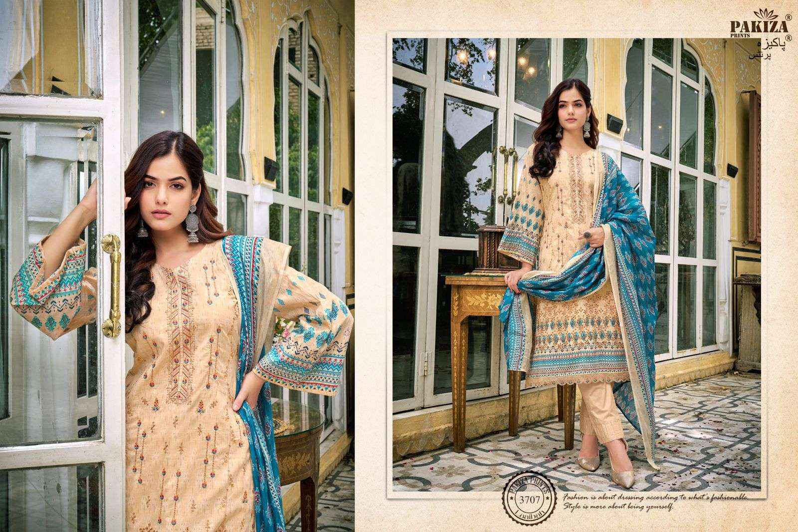 PAKIZA PRINTS LAAIBAH VOL 37 LAWN COTTON KASHMIRI EMBROIDERY SUITS ( 10 PCS CATALOG )