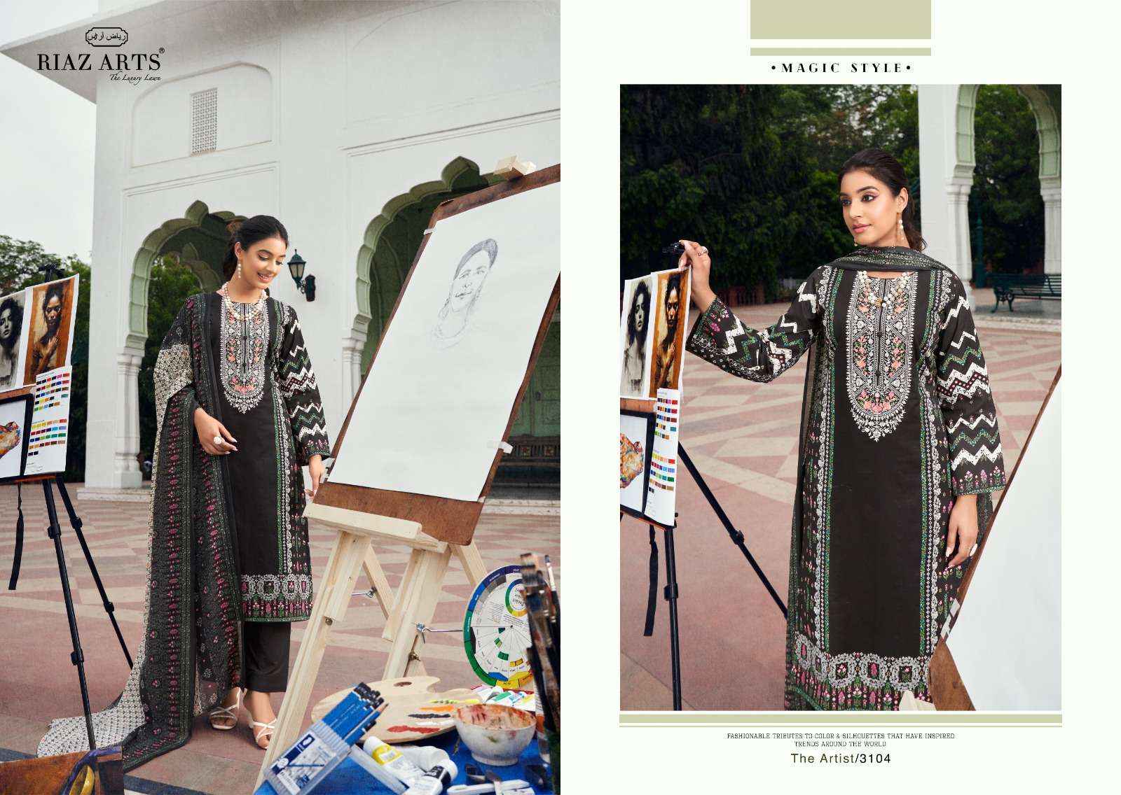 Riaz Arts The Artist Exclusive Fancy Karachi Dress Material ( 8 Pcs Catalog )