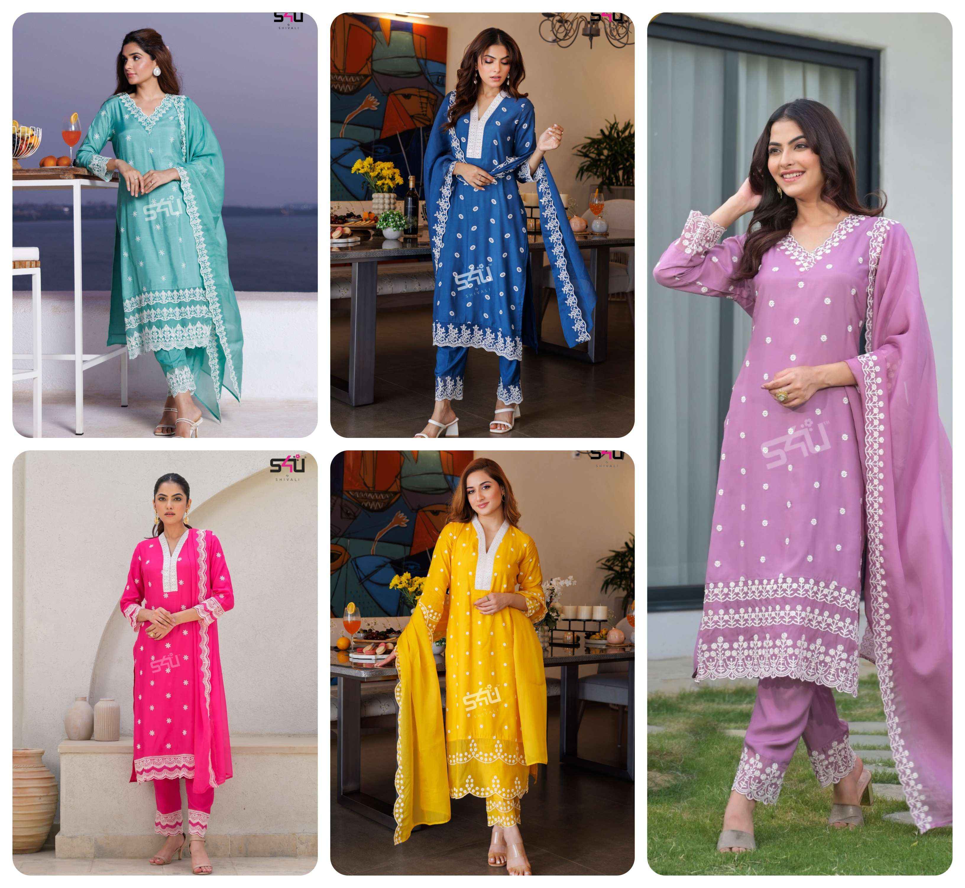 S4U SHIVALI LIBAS VOL 2 MUSLIN KURTI COMBO SET ( 5 PCS CATALOG )