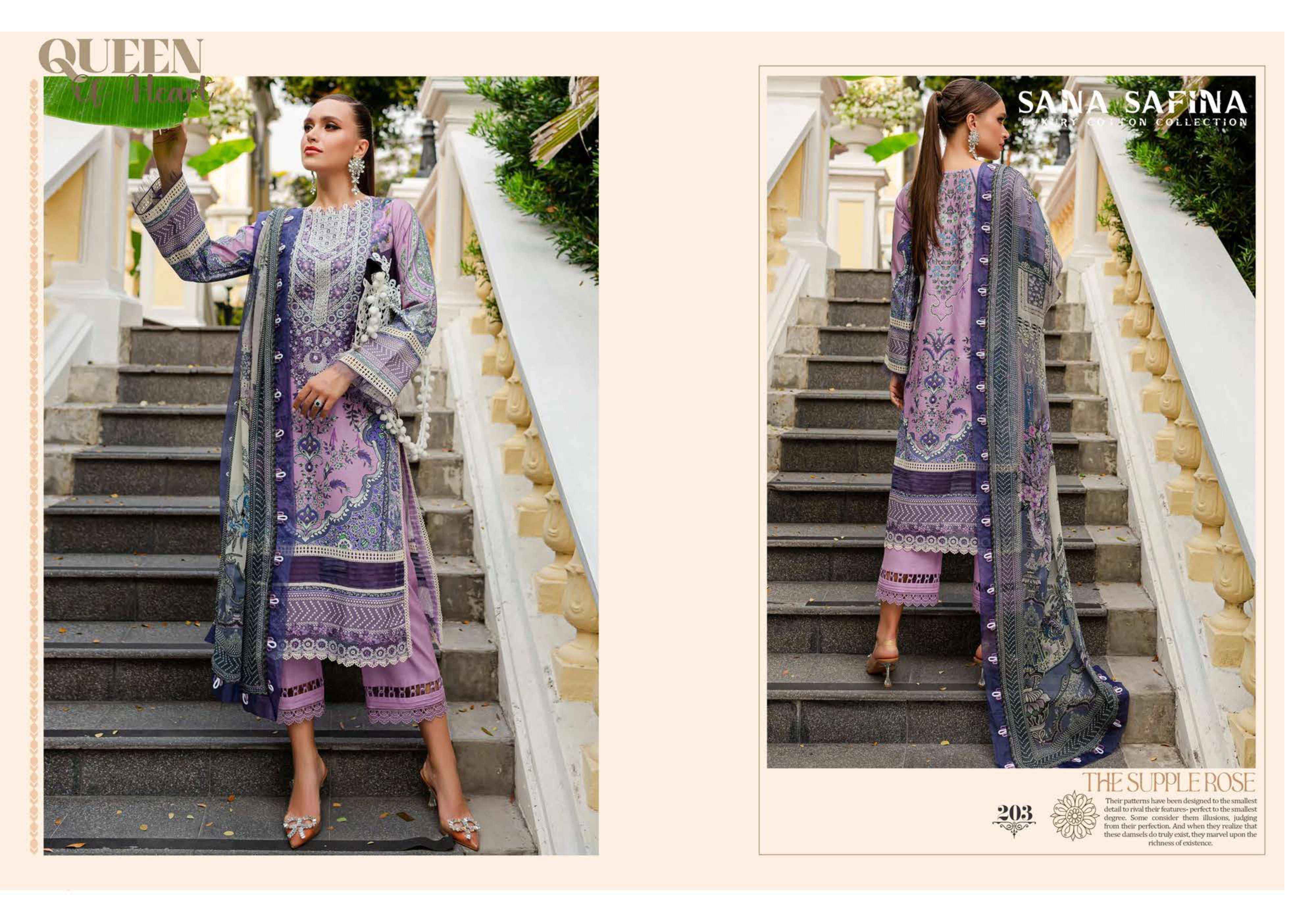 SANA SAFINA VOL 2 COTTON DIGITAL KARACHI PRINT SUIT ( 6PCS CATALOG )