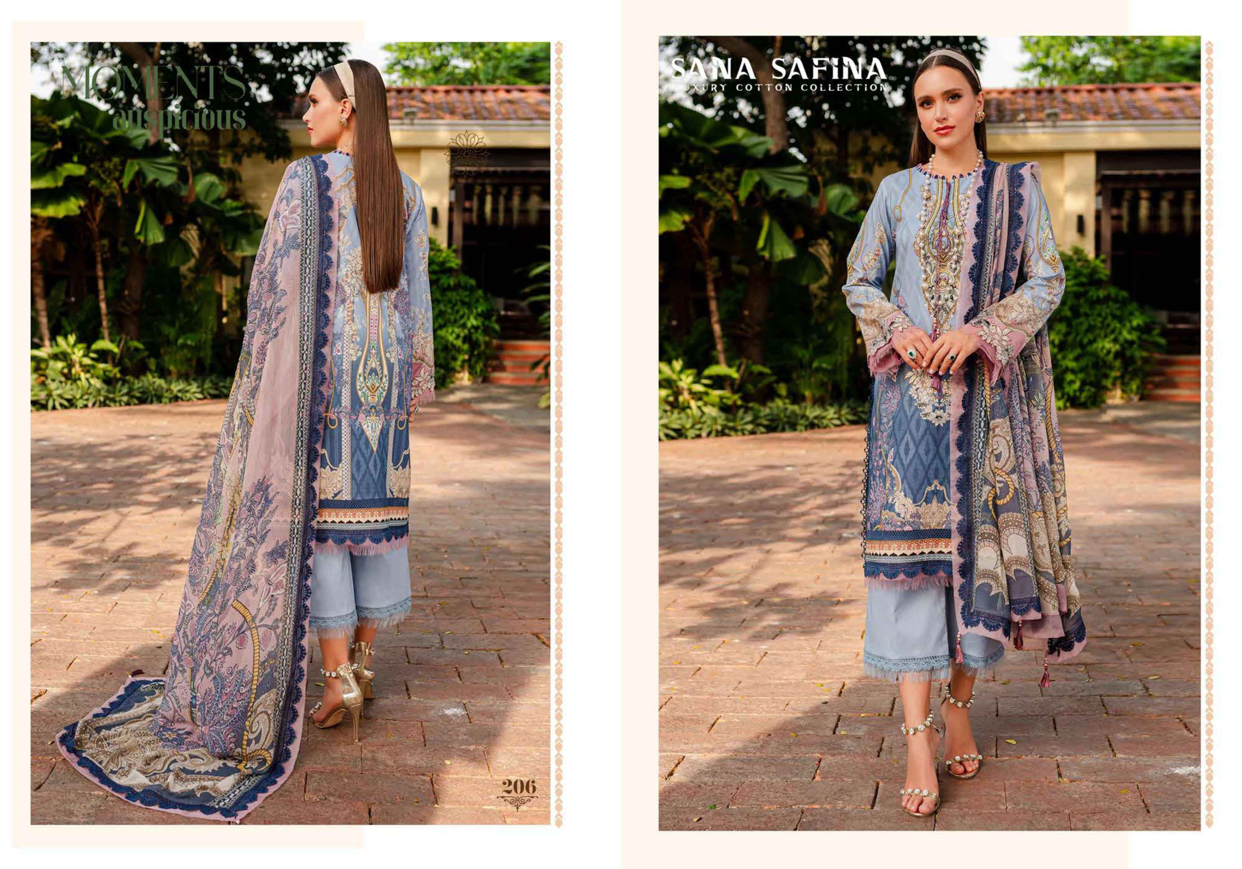 SANA SAFINA VOL 2 COTTON DIGITAL KARACHI PRINT SUIT ( 6PCS CATALOG )