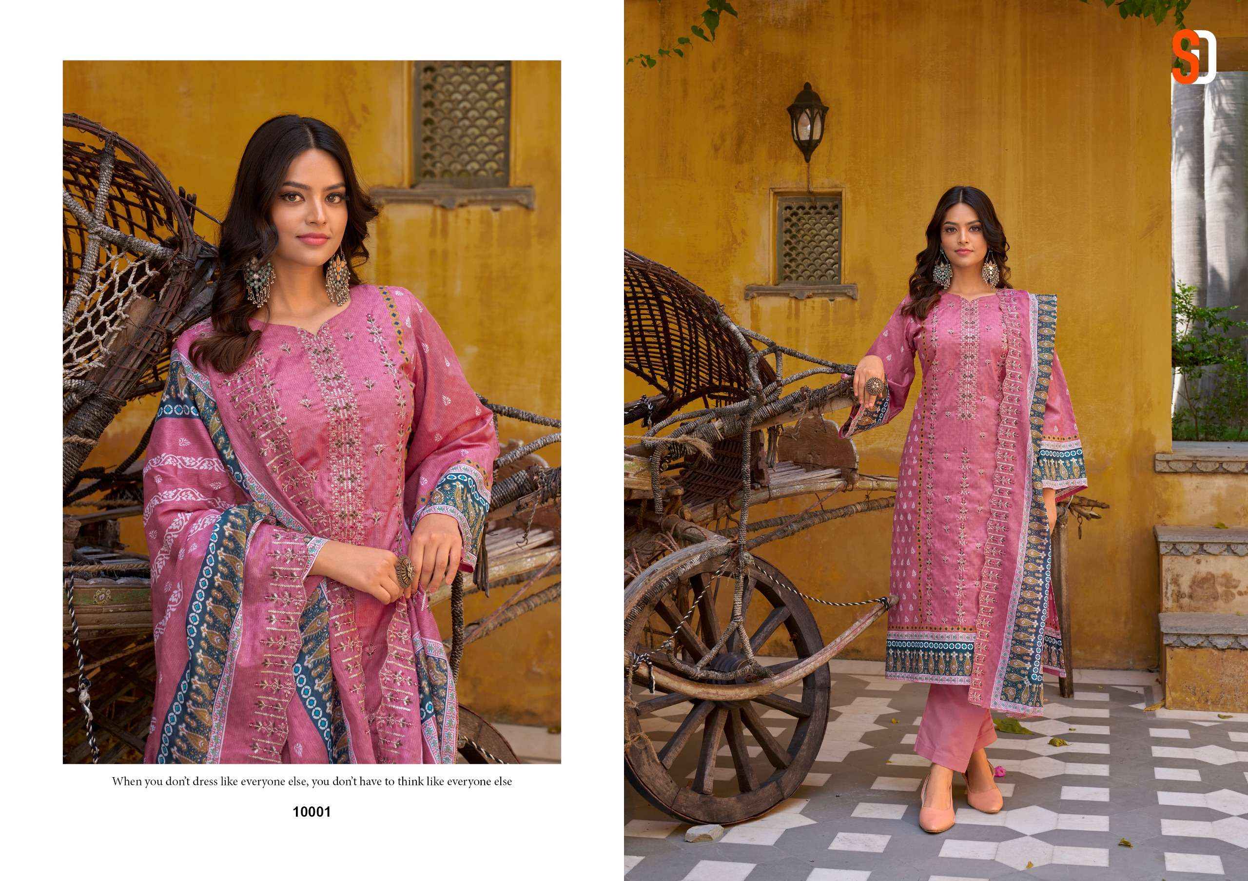 SHARADDHA DESIGNER BIN SAEED LAWN COLLECTION VOL 10 COTTON SUIT ( 8 PCS CATALOG )