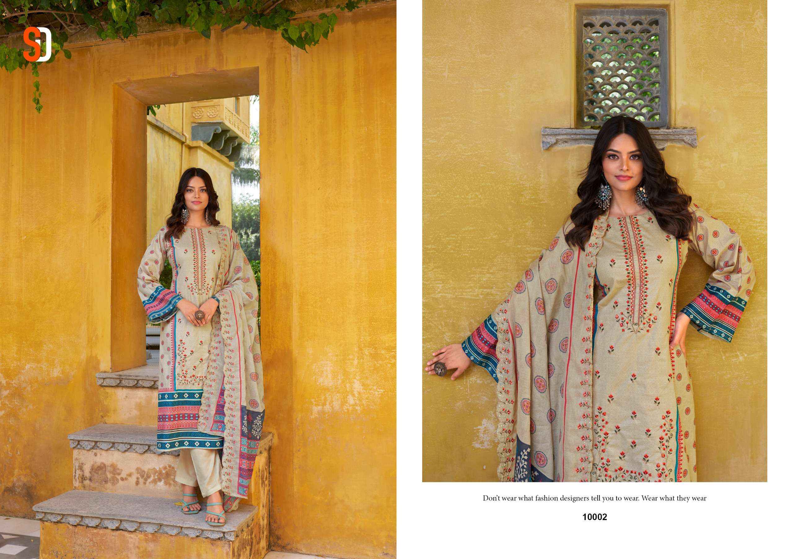 SHARADDHA DESIGNER BIN SAEED LAWN COLLECTION VOL 10 COTTON SUIT ( 8 PCS CATALOG )