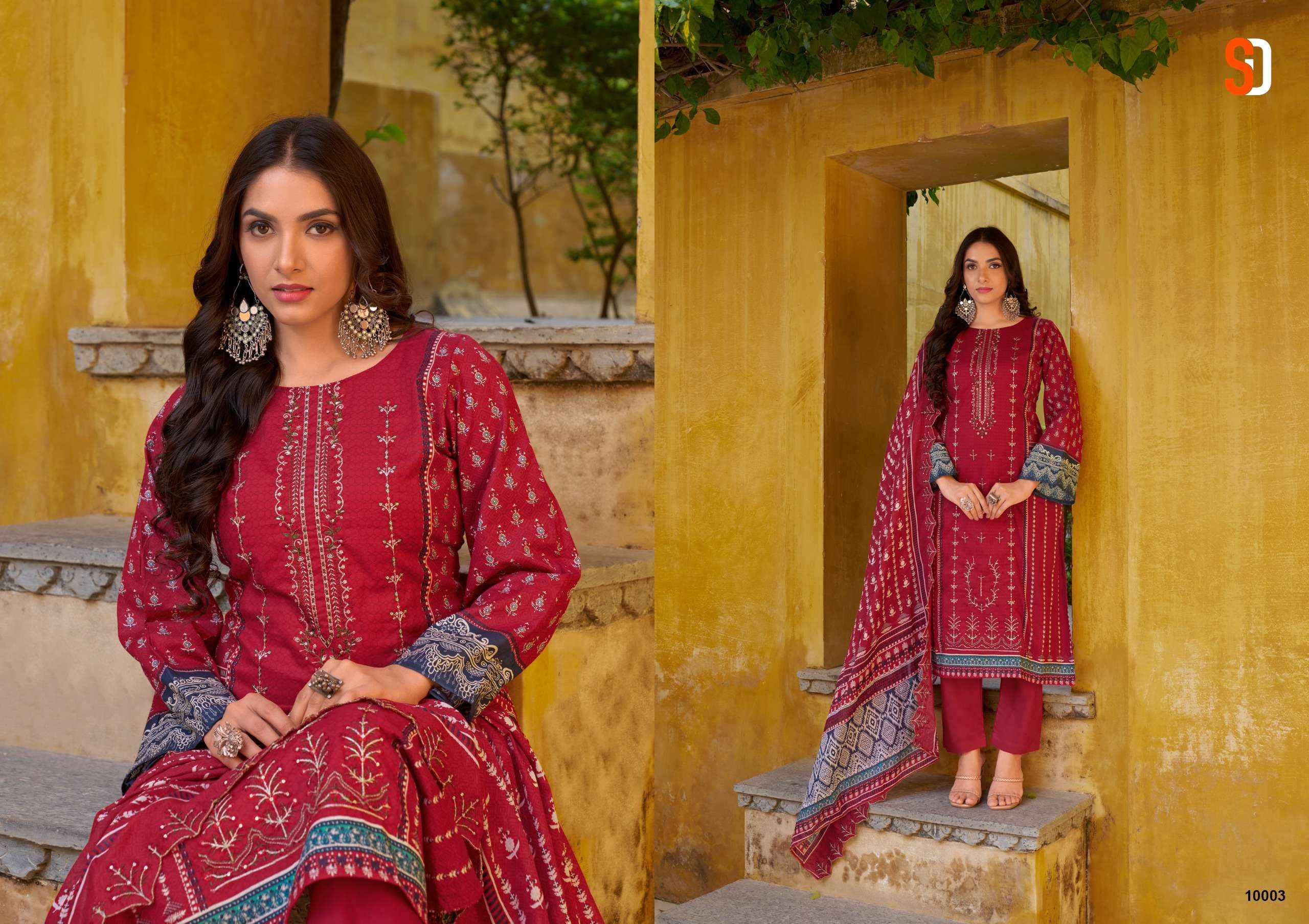 SHARADDHA DESIGNER BIN SAEED LAWN COLLECTION VOL 10 COTTON SUIT ( 8 PCS CATALOG )