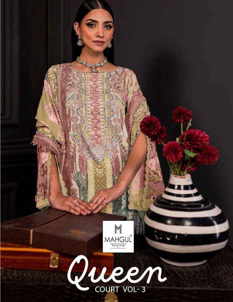 SHARADDHA NX MAHGUL QUEEN COURT VOL 3 LAWN COTTON SUIT ( 4 PCS CATALOG ) COTTON DUPATTA