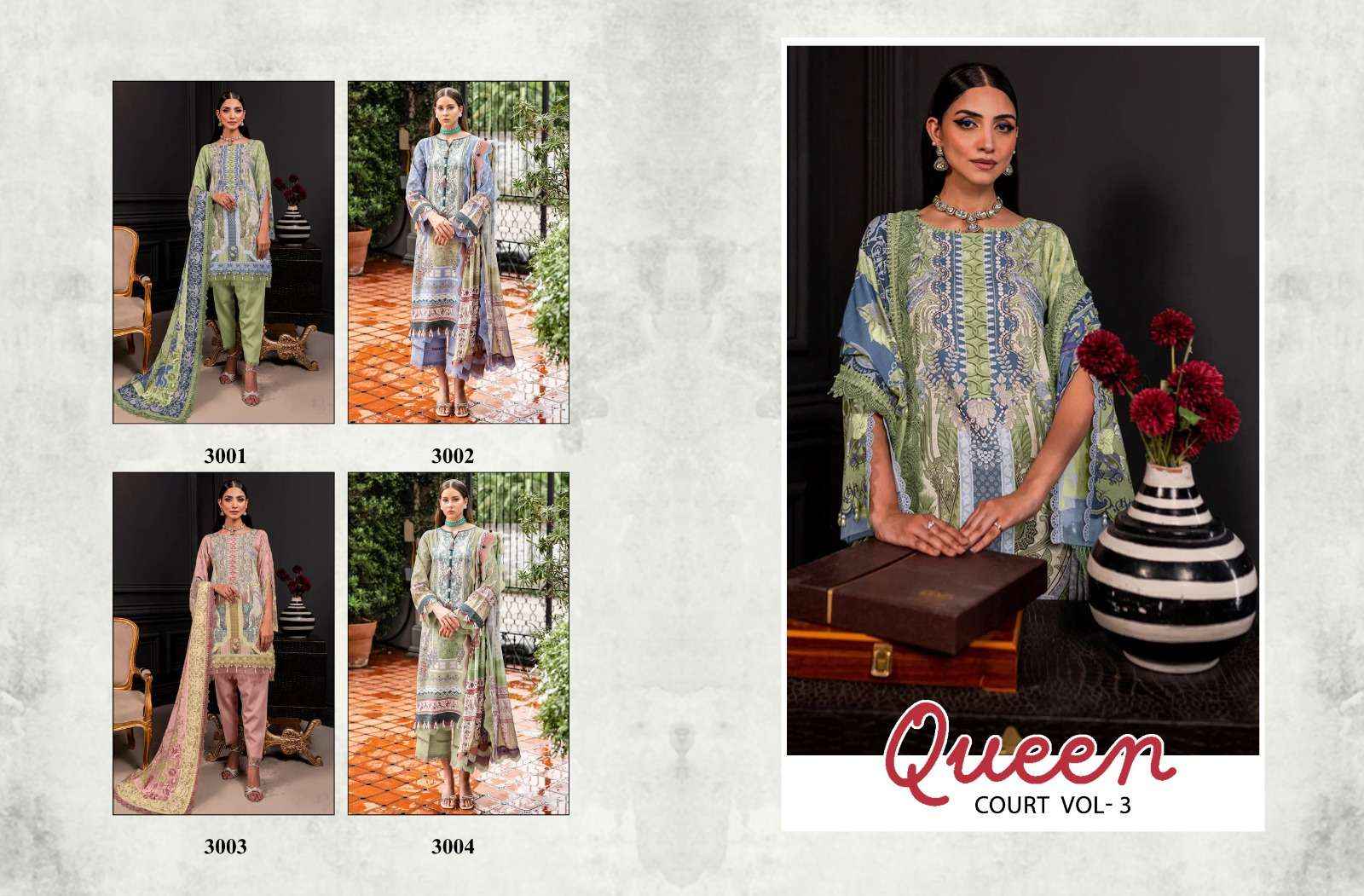 SHARADDHA NX MAHGUL QUEEN COURT VOL 3 LAWN COTTON SUIT ( 4 PCS CATALOG ) COTTON DUPATTA