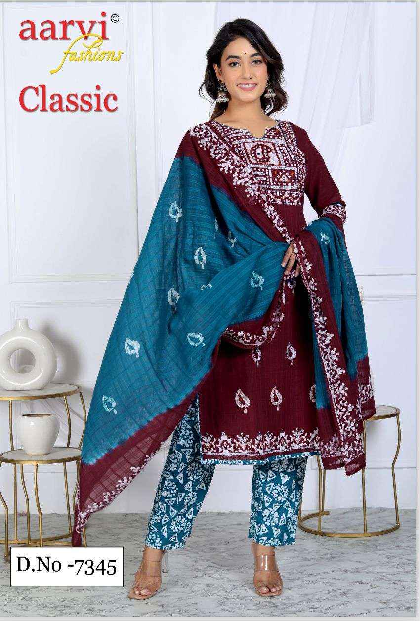 AARVI FASHION CLASSIC VOL 6 COTTON BATIK PRINT KURTI COMBO SET