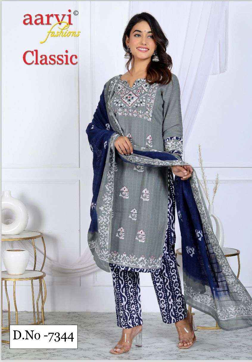 AARVI FASHION CLASSIC VOL 6 COTTON BATIK PRINT KURTI COMBO SET