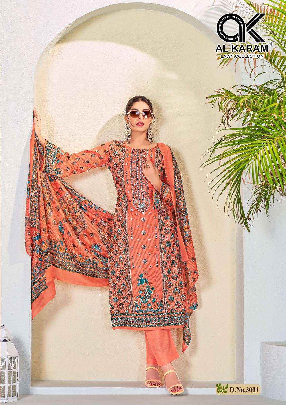 AL KARAM BIN UBAID EMBROIDERED COLLECTION VOL 3 LAWN PAKISTANI SUIT ( 6 PCS CATALOG )