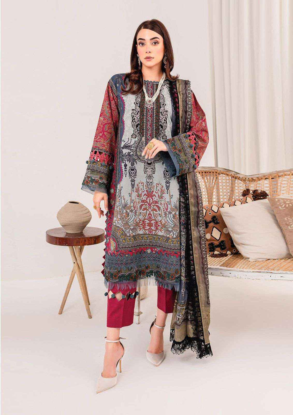 AL KARAM KESARIYA MAGIC IN PRINT VOL 12 COTTON DIGITAL PRINT SUIT ( 6 PCS CATALOG )