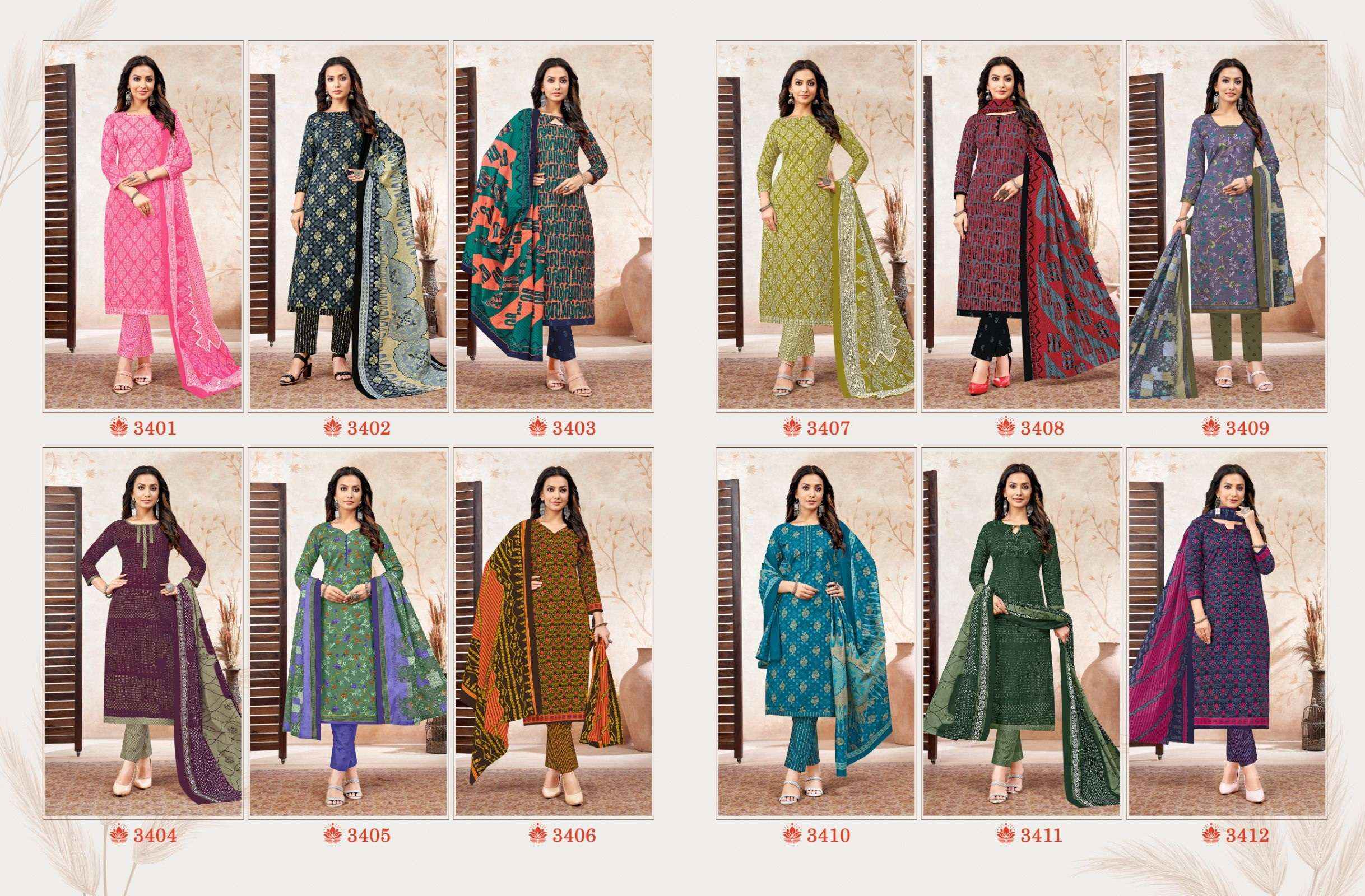 BALAJI COTTON CHITRA VOL 34 COTTON DRESS MATERIAL ( 12 PCS CATALOG )